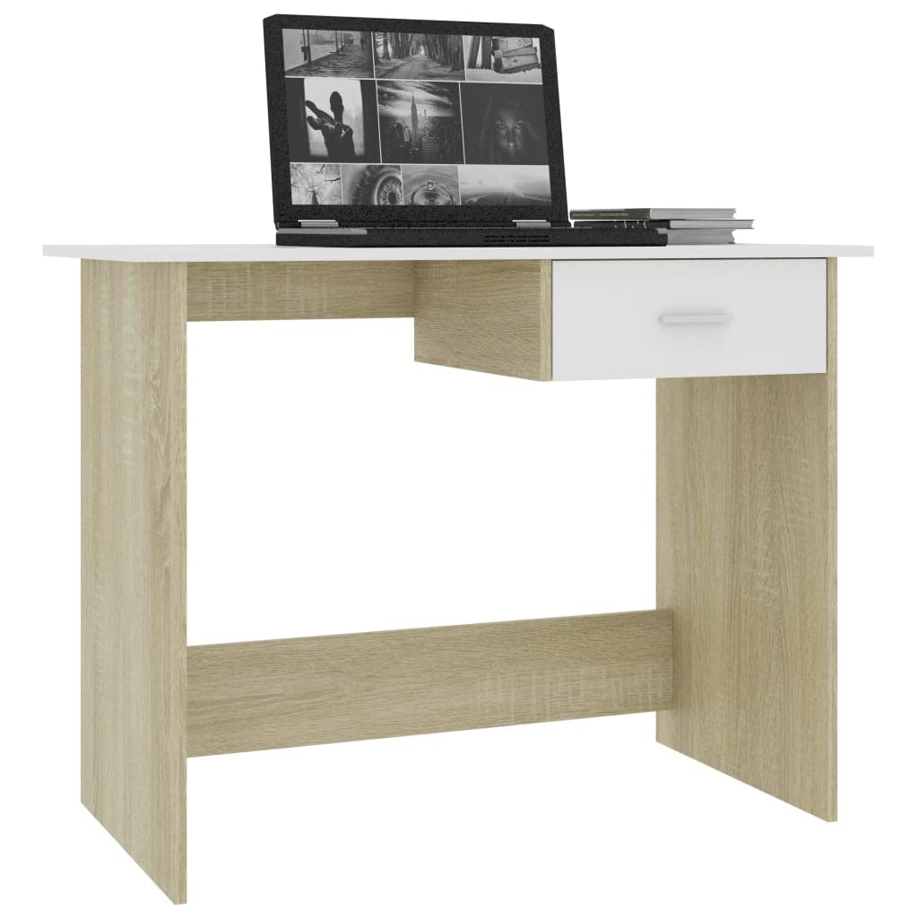 Modern Writing Computer Desk for Small Spaces | Home Office & Laptop Table | Industrial Simple Workstation | 39.4