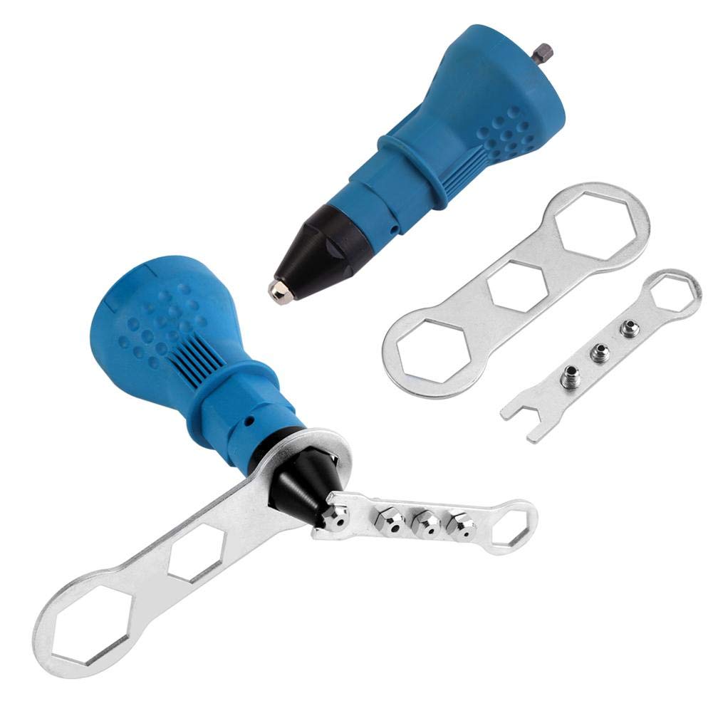 Professional Cordless Rivet Nut Gun Kit - Electric Riveter with Metal Adapter for Blind Rivets | Heavy Duty Riveting Tool for DIY, Automotive, Metalworking & Home Repair Projects