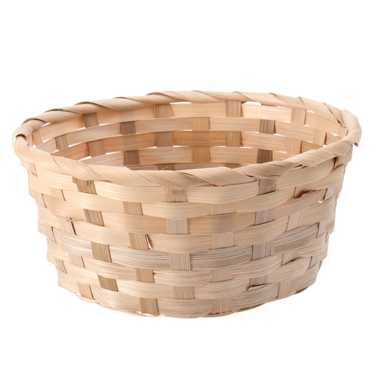 ARTIBETTER 1pc Woven Bamboo Storage Basket - Round Flower Girl Basket, Snack & Fruit Holder, Decorative Hamper for Easter, Kitchen, Bathroom & Home Organization