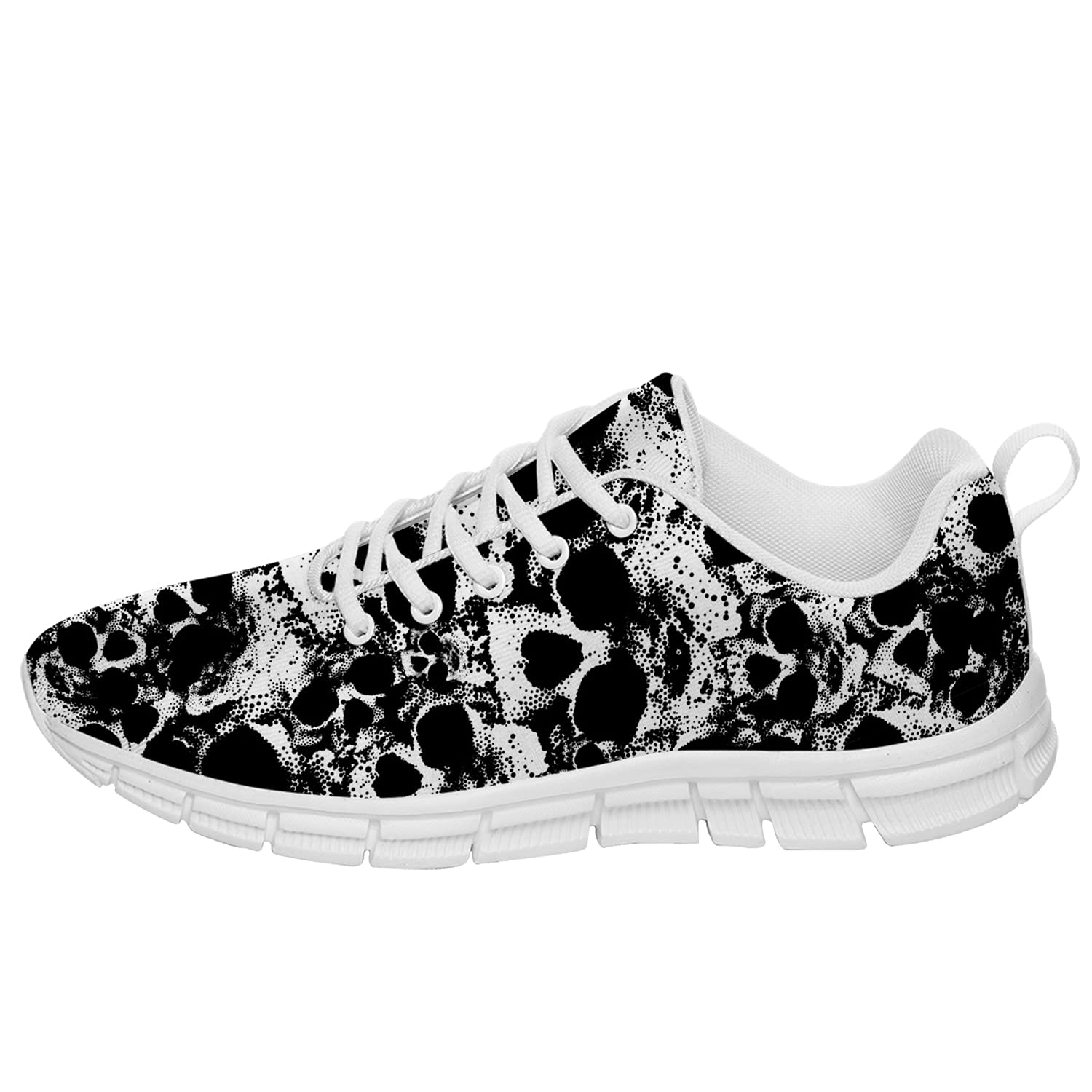 Men's & Women's Skull Print Running Shoes - Lightweight Tennis Walking Sneakers for Cross Training, Sports & Jogging - Perfect Gift for Boys & Girls - Ideal for Gym Workouts, Casual Wear & Outdoor Activities