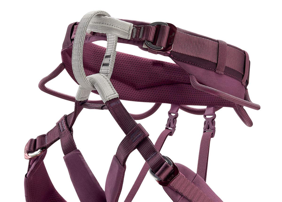 PETZL Luna Women's Adjustable Rock Climbing Harness - Lightweight Ice Climbing Gear for Single & Multi-Pitch Ascents - Violet - Perfect for Outdoor Adventures & Gym Training