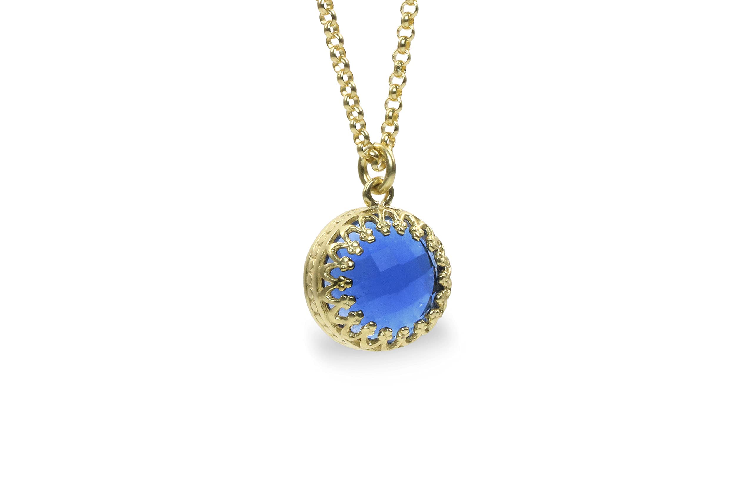Sapphire Necklace - Handmade Gemstone Pendant Jewelry for Women | Birthday & Everyday Wear