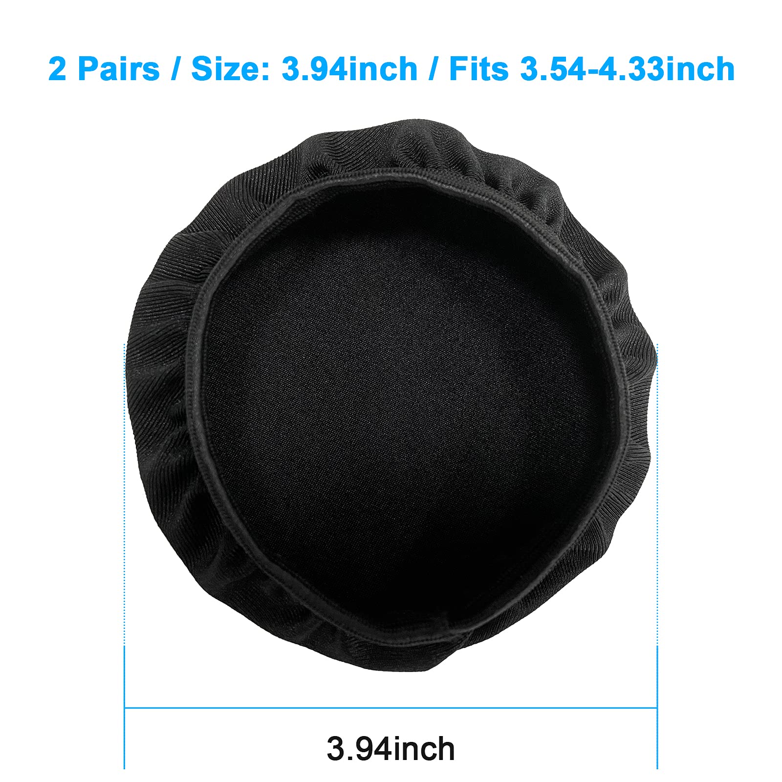PChero Washable Stretchable Headphone Ear Pad Covers - 2 Pairs Replacement Earpad Cloth Covers for Over-Ear Headphones (Fits 3.5
