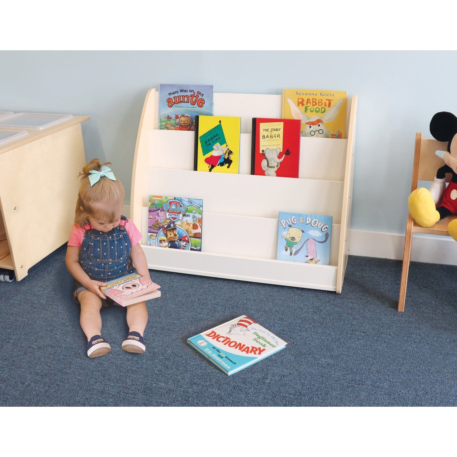 New Wave Melamine Book Display - Durable & Stylish Book Holder for Libraries, Schools & Home Decor - Perfect for Organizing Bookshelves, Kids' Rooms & Office Spaces