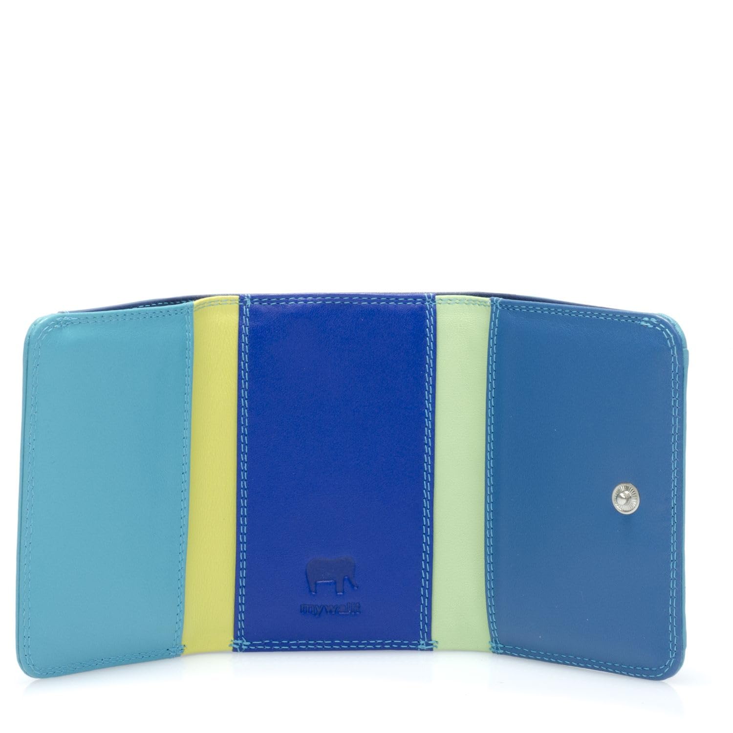mywalit Mini Tri-fold Leather Wallet for Men & Women - 3 Card Slots, Note Section & Coin Pocket | Stylish & Compact Seascape Design | Perfect for Everyday Use, Travel & Gifts