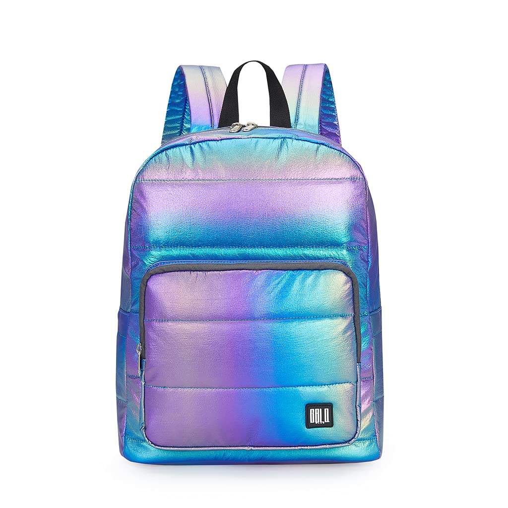 Holographic Puffer Backpack for Women - Work & Travel Purse