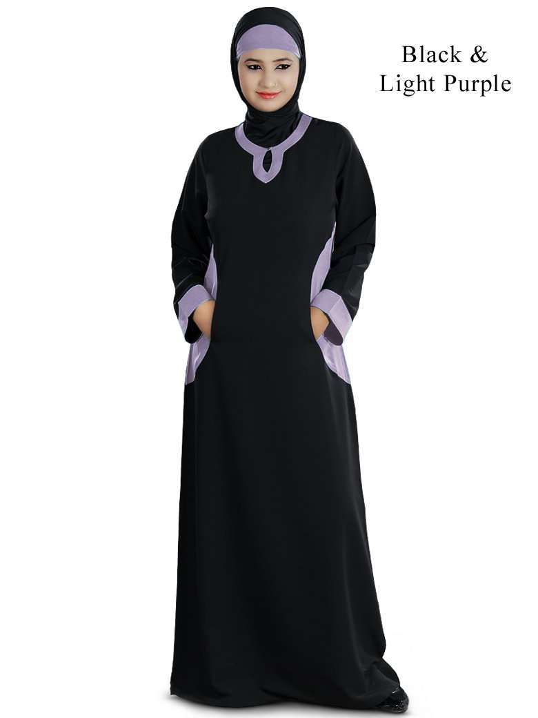 Black & Light Purple