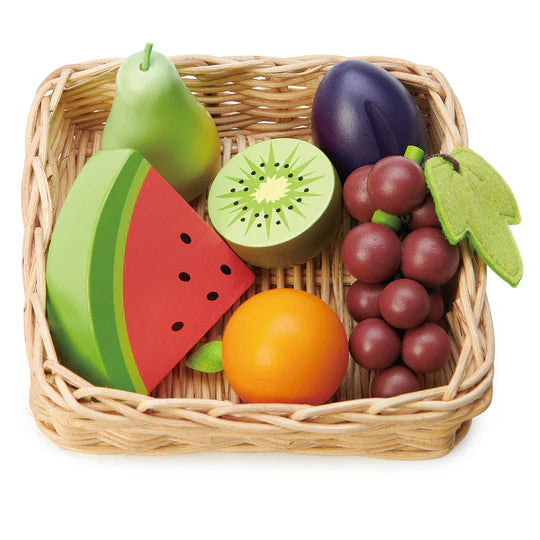 Fresh Fruits Market Basket - Durable & Stylish Storage for Groceries, Picnics, and Farmers Market Shopping