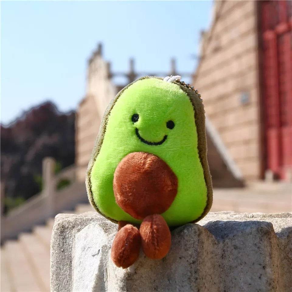 Soft Plush Avocado Keychain - Cute Kawaii Avocado Charm for Backpacks, Purses & Gifts - Perfect for Key Rings, Bags & DIY Accessories