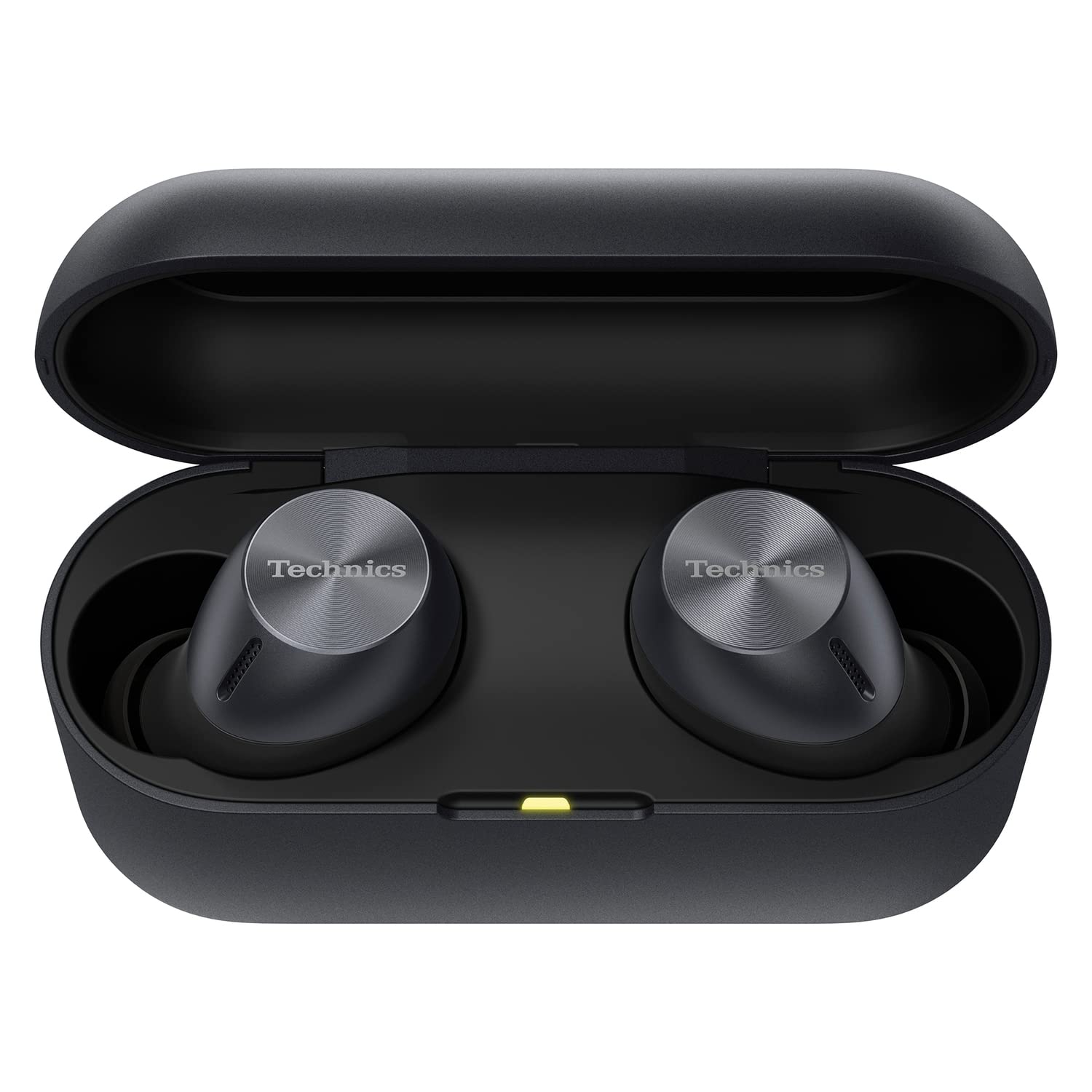 Technics EAHAZ40PK True Wireless Stereo Bluetooth Earbuds with Charging Case - In-Ear Headphones with Built-in Mic for iPhone/Android (Black) - Perfect for Gym, Commuting & Travel