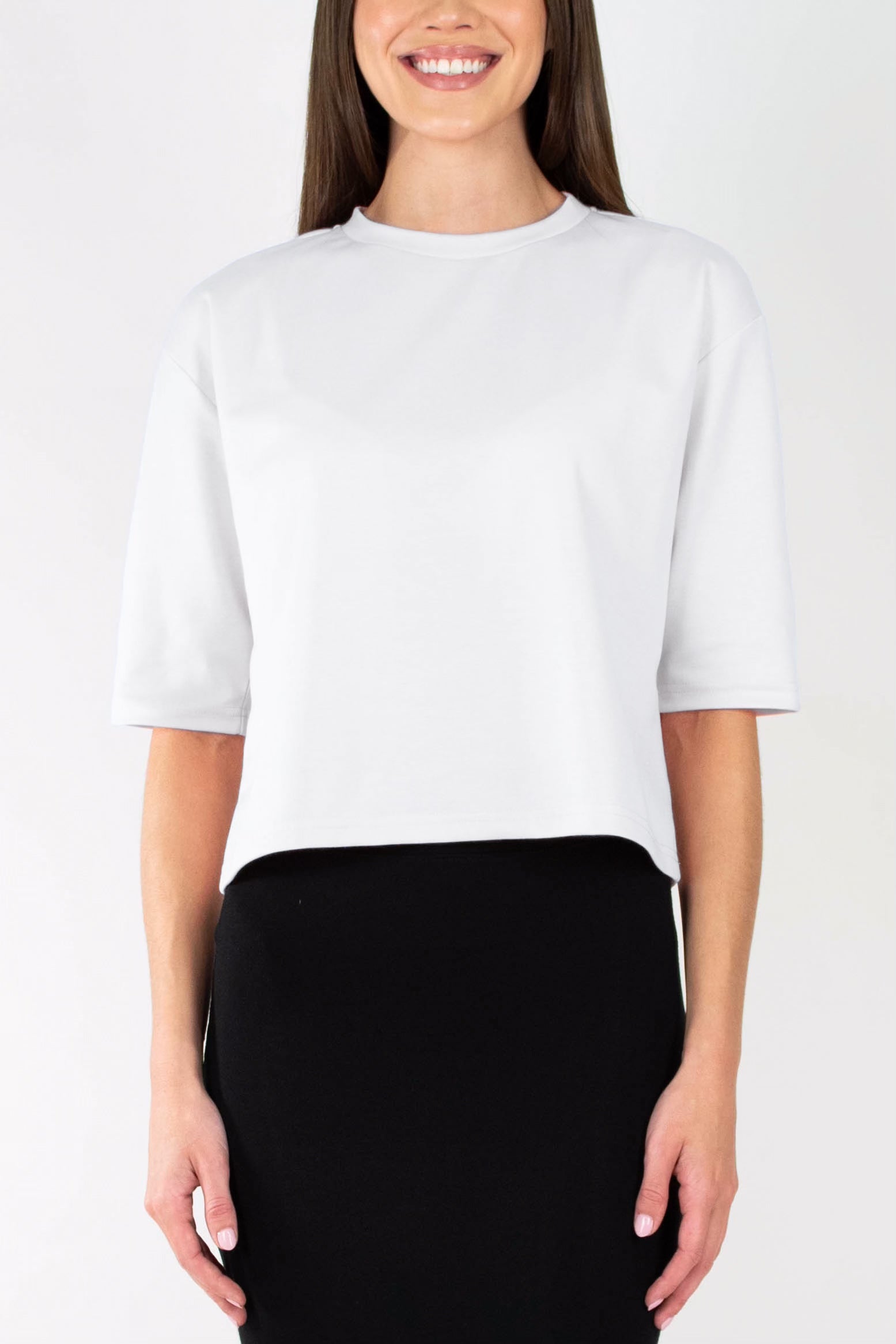 REMI TEE PLAIN (POWDER WHITE) - Soft Cotton Basic T-Shirt for Men & Women | Casual Everyday Wear & Layering Essential