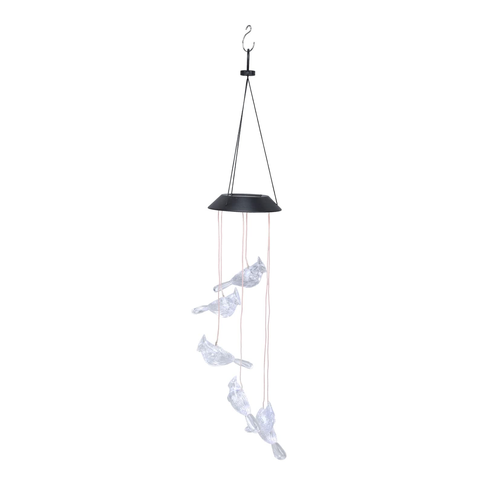 Solar Powered Color Changing Wind Chimes - Outdoor Crystal Wind Chime with Soothing Sounds, Waterproof & Energy Saving for Garden, Patio, Balcony Decor | Perfect for Relaxation, Meditation & Backyard Ambiance