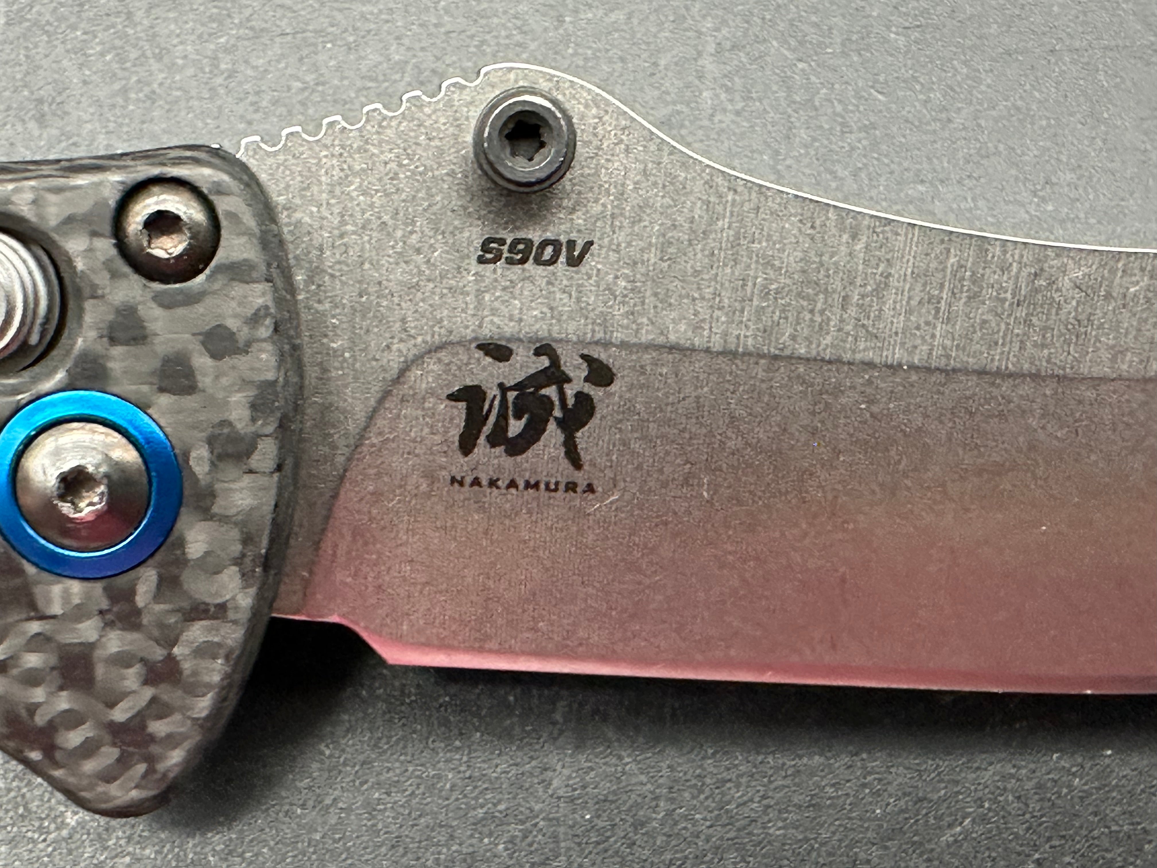 Benchmade Nakamura Carbon Fiber Folding Knife - S90V Steel Blade, Lightweight & Durable - Perfect for EDC, Outdoor Adventures & Tactical Use