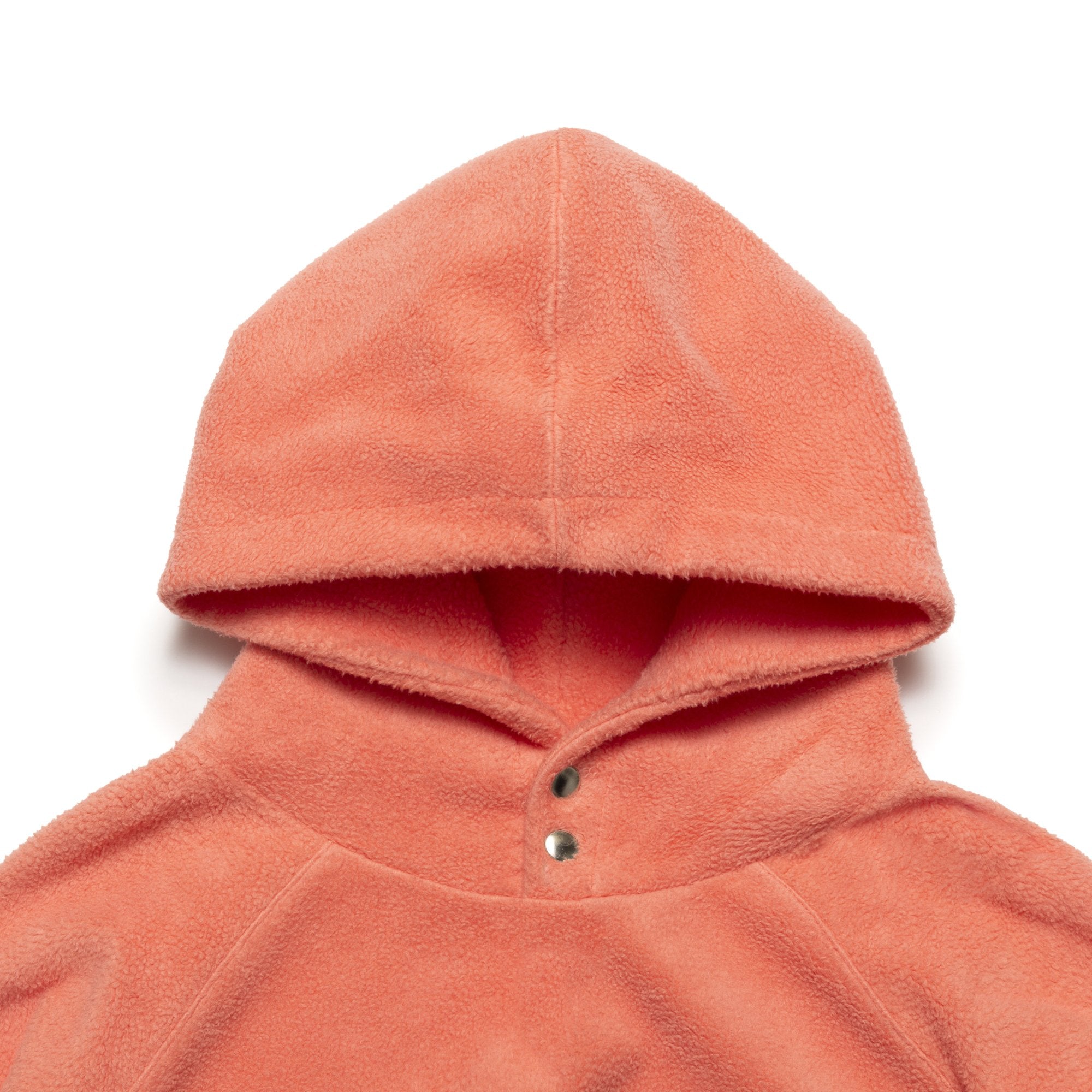 Chrystie NYC PRM Reversed Fleece Hoodie for Women - Soft Coral Pullover with Kangaroo Pocket | Cozy Loungewear, Casual Streetwear & Winter Layering Essential