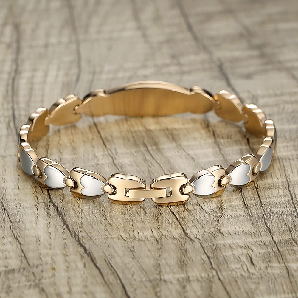 Custom Engraved Medical Alert Bracelets for Women - Blood Thinner, Lymphedema, Allergies & More - Stylish & Durable Safety ID Jewelry for Everyday Wear & Emergency Situations