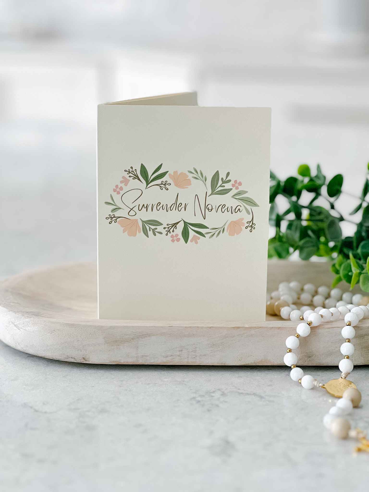 Surrender Novena Prayer Card - Religious Devotional Card for Catholic Faith - Perfect for Prayer, Meditation & Spiritual Growth