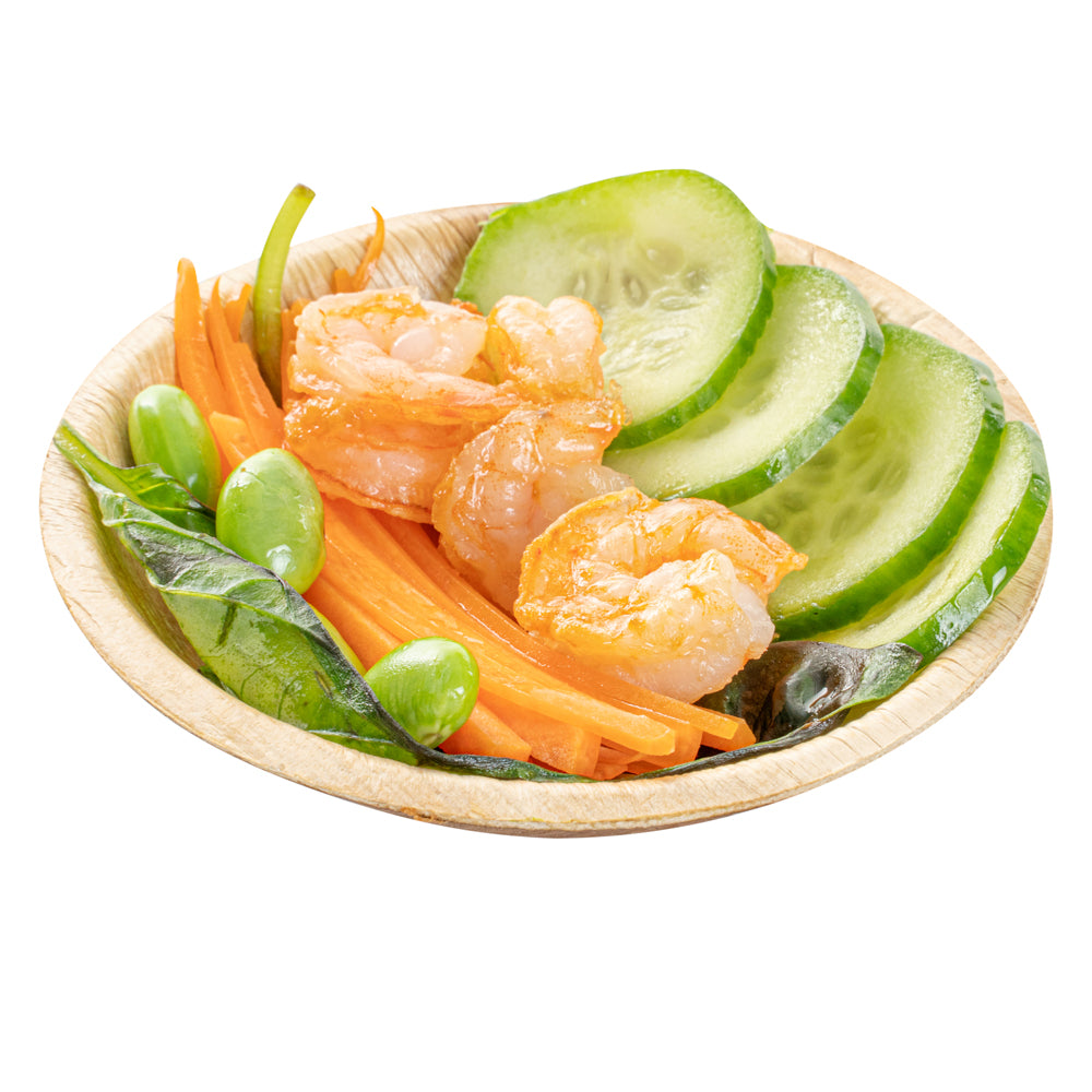 100-Pack Eco-Friendly 4oz Round Palm Leaf Bowls & 100 Natural Bamboo 3.5