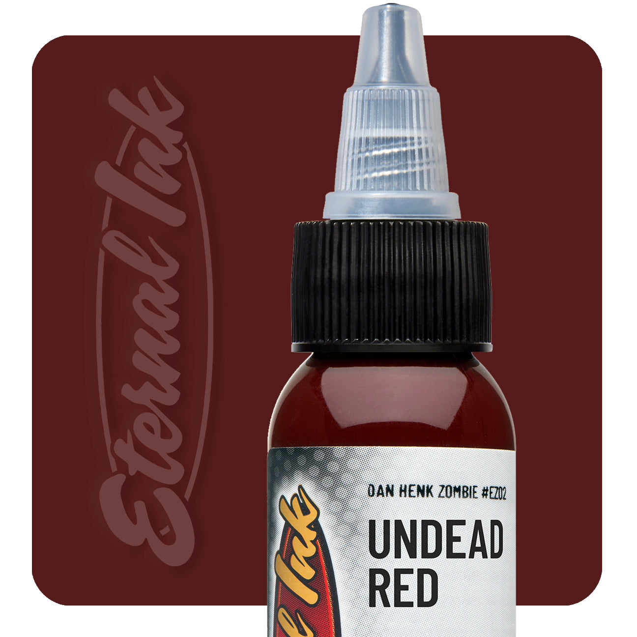 Eternal Zombie Colors Undead Red Ink - Premium Waterproof Tattoo Ink for Professional Artists & Tattoo Enthusiasts | Perfect for Halloween, Horror & Gothic Tattoo Designs
