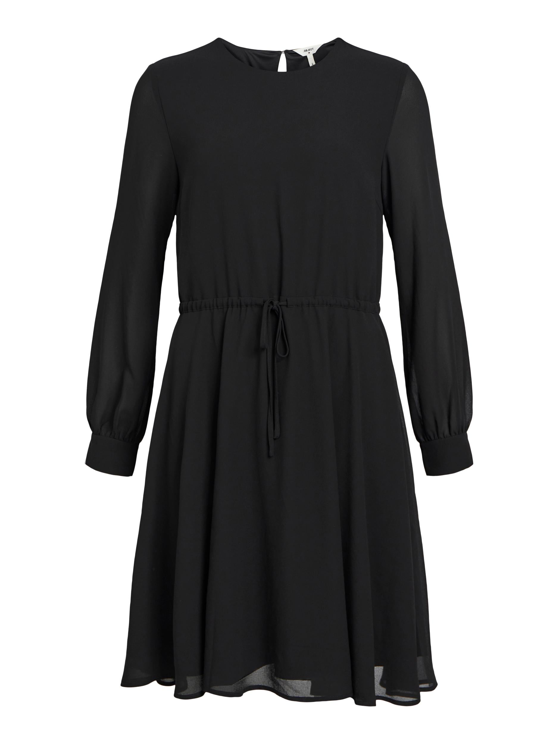 Jamila Long Sleeve Black Dress for Women - Elegant & Comfortable L/S Dress for Casual Wear, Office, and Special Occasions