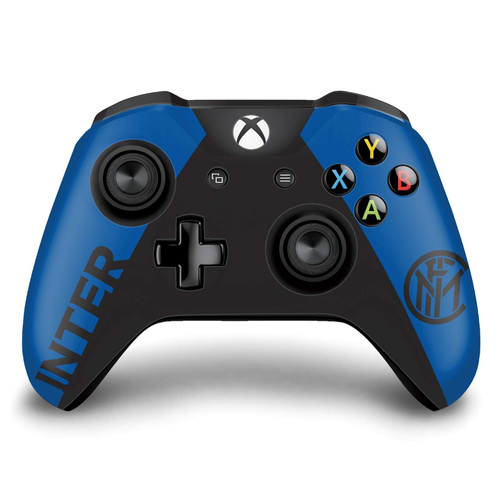 Official Inter Milan Blue & Black Full Logo Matte Vinyl Gaming Skin Sticker for Xbox One S/X Controller - Durable Protection & Custom Design for Enhanced Gaming Experience