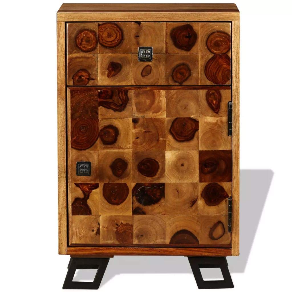 Solid Sheesham Wood Nightstand - 14.6