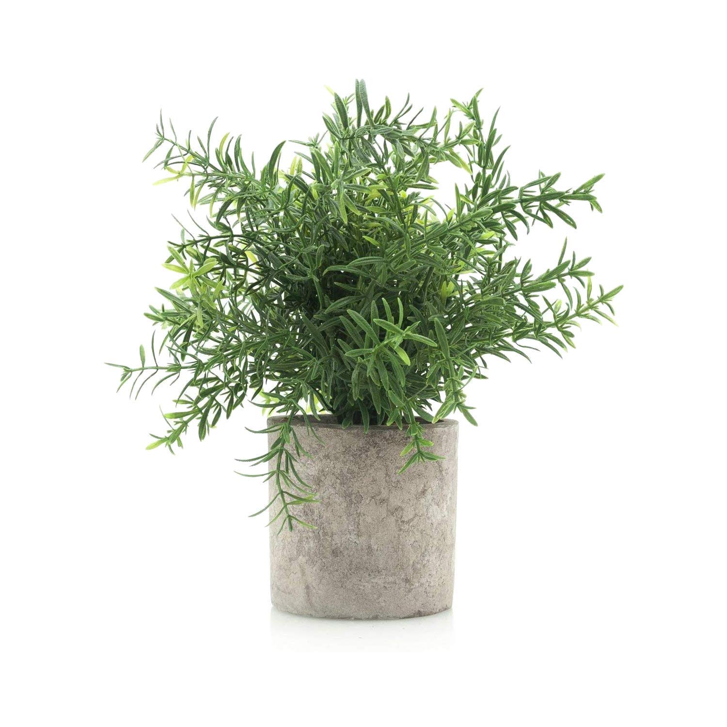 Velener Artificial Potted Rosemary Plants - Realistic Fake Topiary Shrubs for Home Decor | Rustic Farmhouse Centerpiece for Living Room, Bedroom Shelf, Bathroom & Office Desk | Boho Aesthetic Green Plant Accessories (Perfect for Home Staging, Wedding Decor & Gift Ideas)