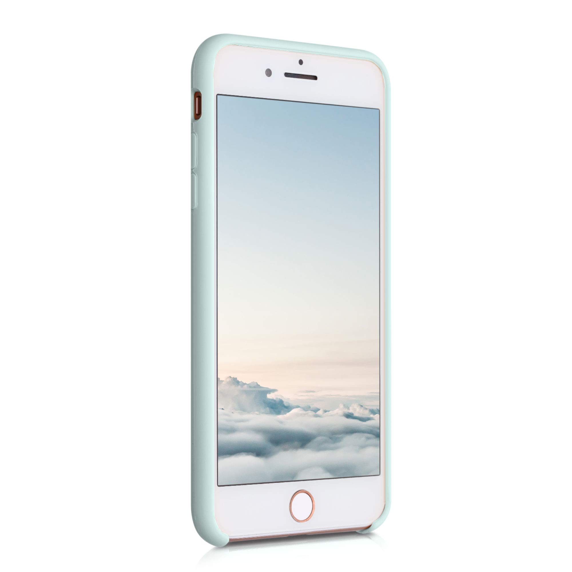 kwmobile Shockproof TPU Silicone Case for Apple iPhone 7 Plus/iPhone 8 Plus - Soft Protective Phone Cover in Cool Mint - Perfect for Everyday Use & Outdoor Activities