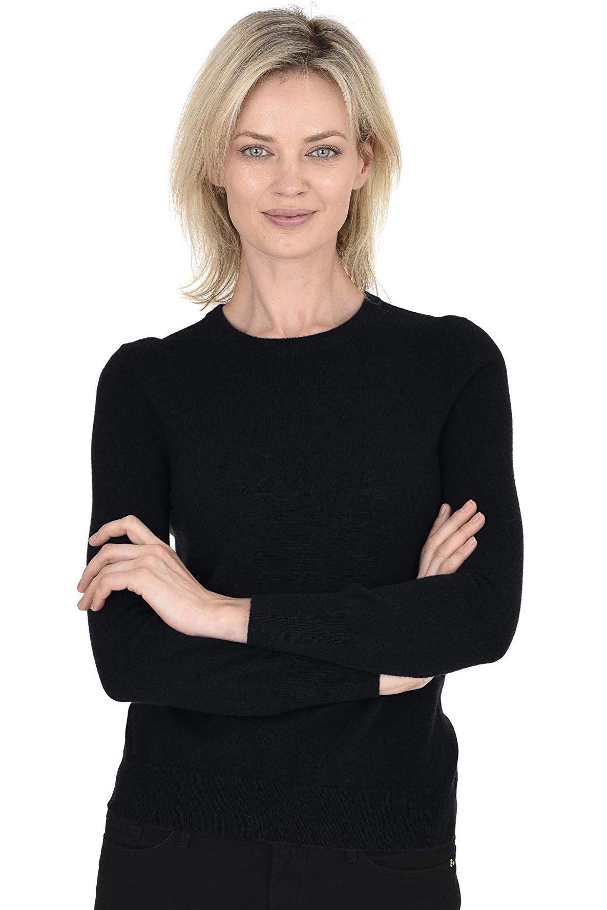 100% Pure Cashmere Women's Crewneck Sweater - Soft Long Sleeve Round Neck Pullover for Women - Perfect for Office, Travel & Casual Wear