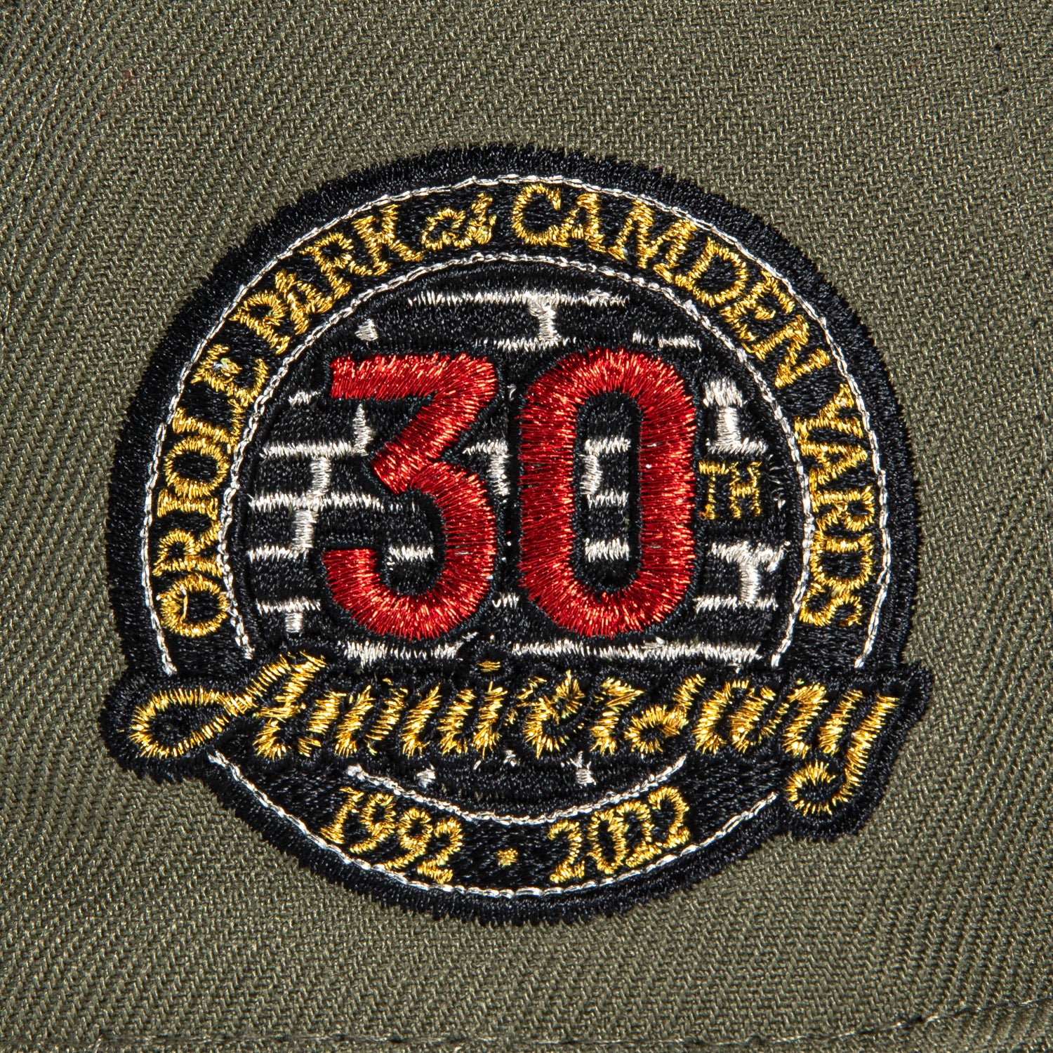 New Era 59Fifty Sinister Pack Baltimore Orioles 30th Anniversary Stadium Patch Alternate Baseball Cap - Olive & Brown - Official MLB Licensed Hat for Fans & Collectors | Perfect for Games, Tailgating & Streetwear Fashion