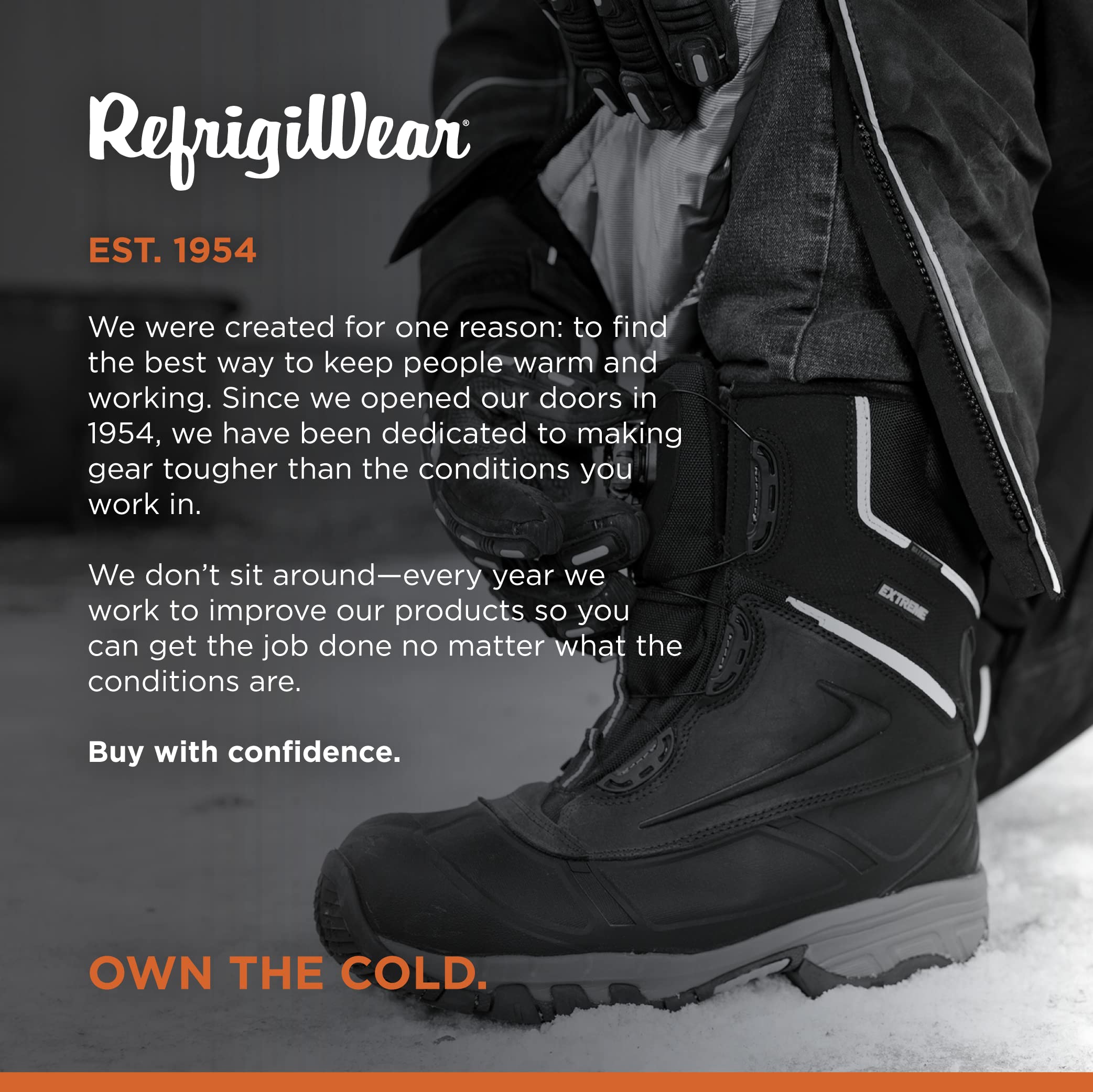 RefrigiWear Extreme Pac Boots for Men - Waterproof Winter Work Boots with -60°F Comfort Rating - Ideal for Construction, Hunting & Outdoor Activities in Extreme Cold Weather