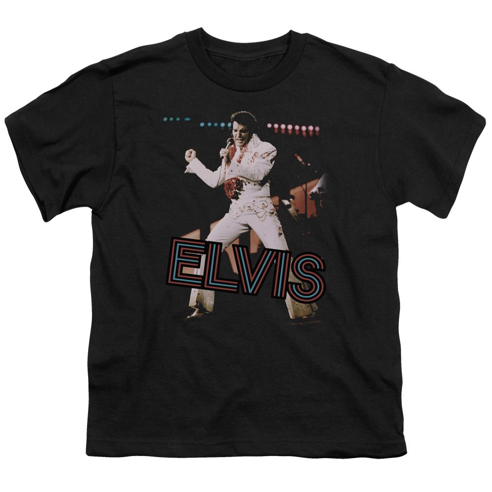 Elvis Presley Hit The Lights Unisex Youth T-Shirt for Boys & Girls - Vintage Rock Band Tee for Concerts, School & Casual Wear