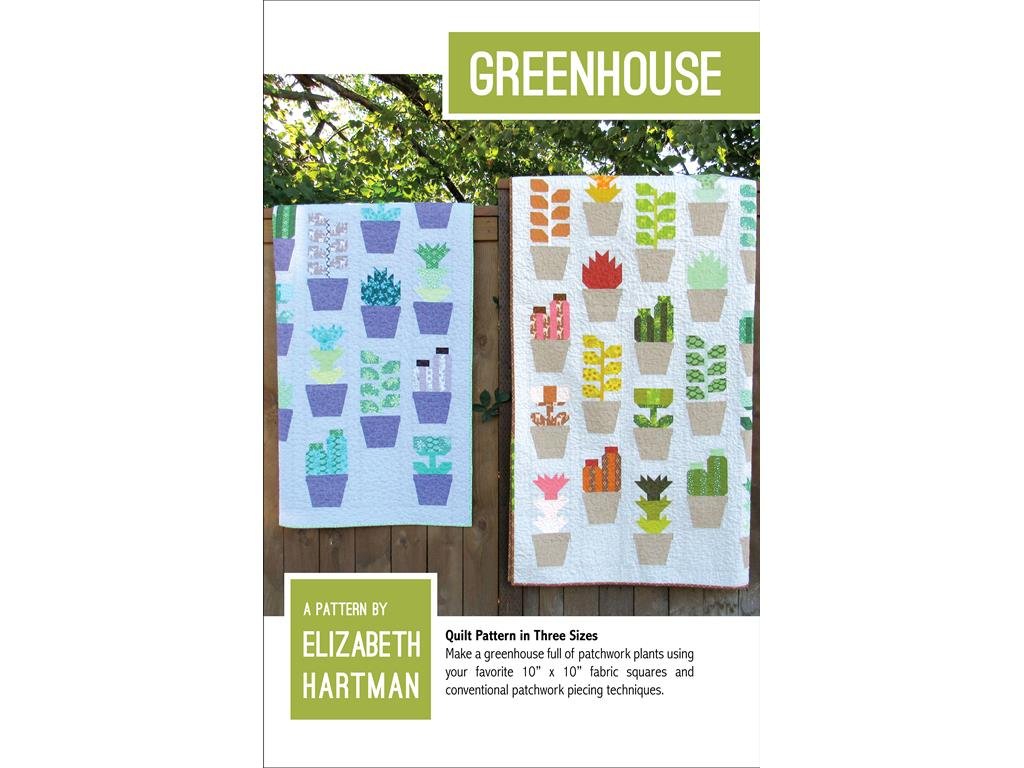 Elizabeth Hartman Greenhouse Quilt Pattern - Modern DIY Quilting Kit for Beginners & Advanced, Home Decor & Gift Idea for Quilt Lovers | Perfect for Bedroom, Nursery & Living Room Decor