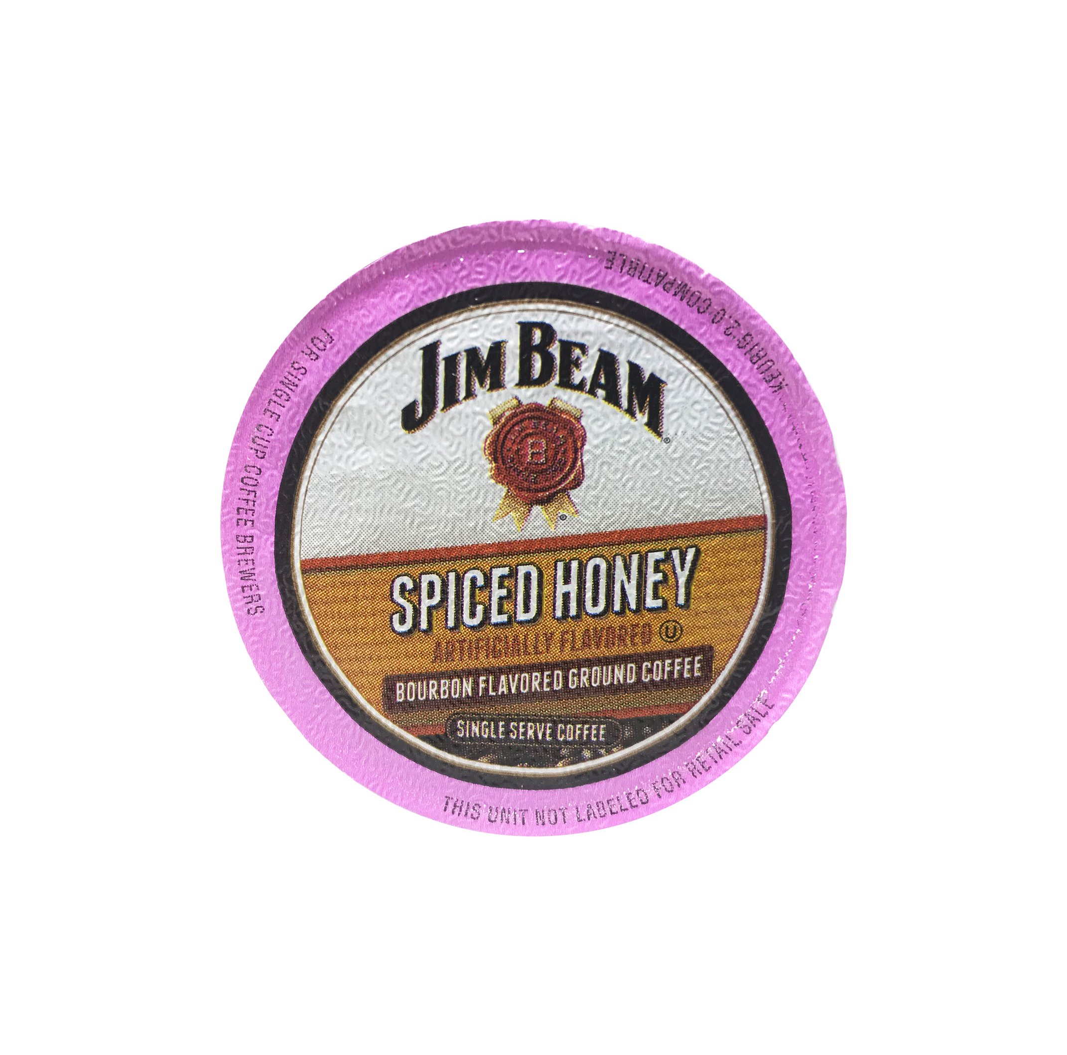 Jim Beam Spiced Honey Single Serve Ground Coffee - 200 Cups | Premium Flavored Coffee Pods for Keurig Brewers | Perfect for Office, Home & Gifting