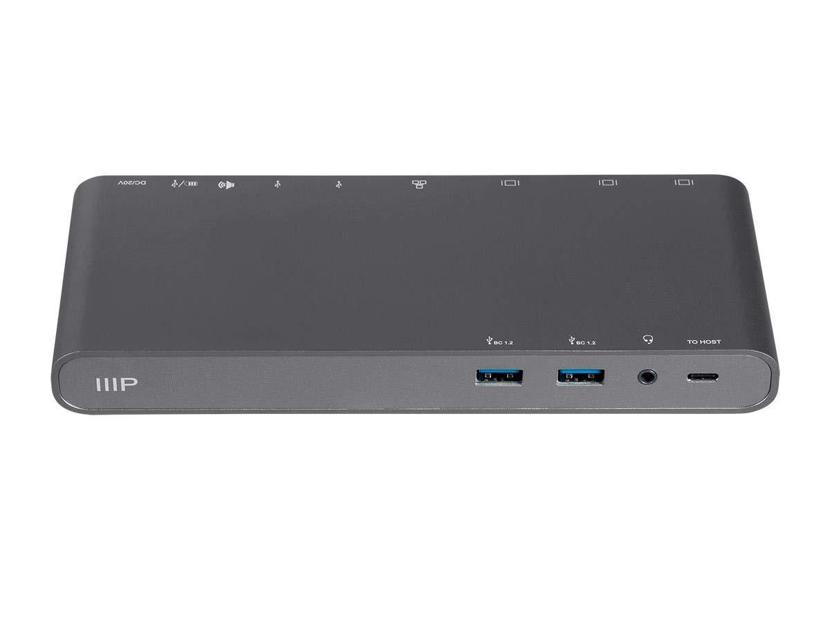 Monoprice USB-C Dual Monitor Docking Station for Laptops - 100W Power Delivery, 4K@30Hz, MST Support, USB-C Cable, 3.5mm Audio - Compatible with Windows, MacOS, Chrome OS & Linux - Perfect for Home Office & Remote Work Setup