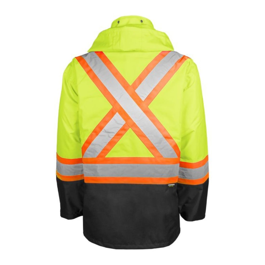 Terra High Visibility Rain Work Jacket 116520JYL - Waterproof Reflective Safety Jacket for Construction & Outdoor Workers - Ideal for Rainy Weather, Road Work & Emergency Situations