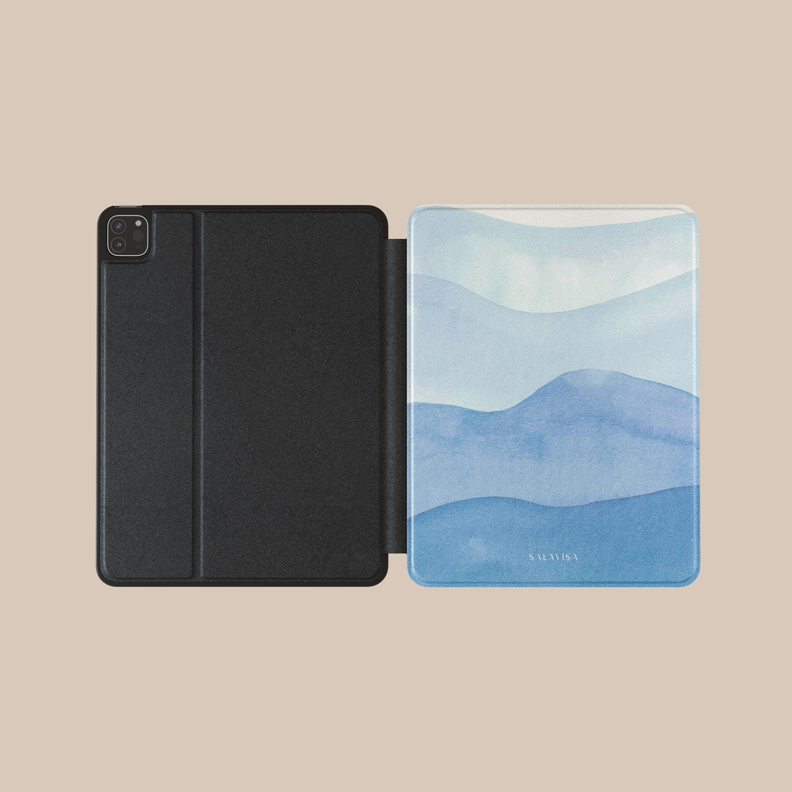 Ocean Blue Watercolor iPad Case - Protective Cover for iPad Pro/Air/Mini - Stylish & Durable for Home, Office & Travel Use