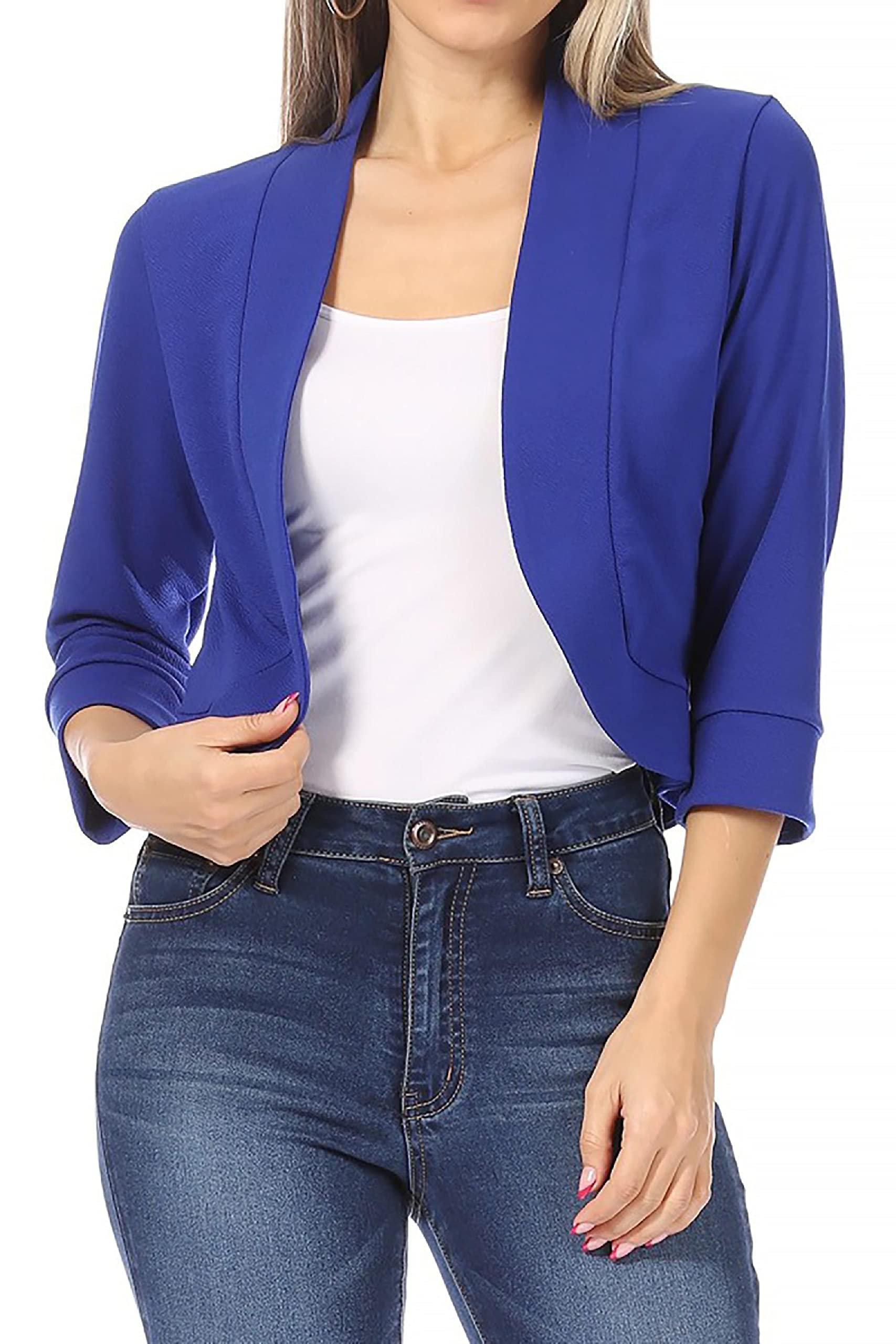 Women's Lace Bolero Crochet Cardigan - 3/4 Sleeve Sheer Cover Up Jacket for Casual Wear, Summer Beach Outfits & Evening Dresses
