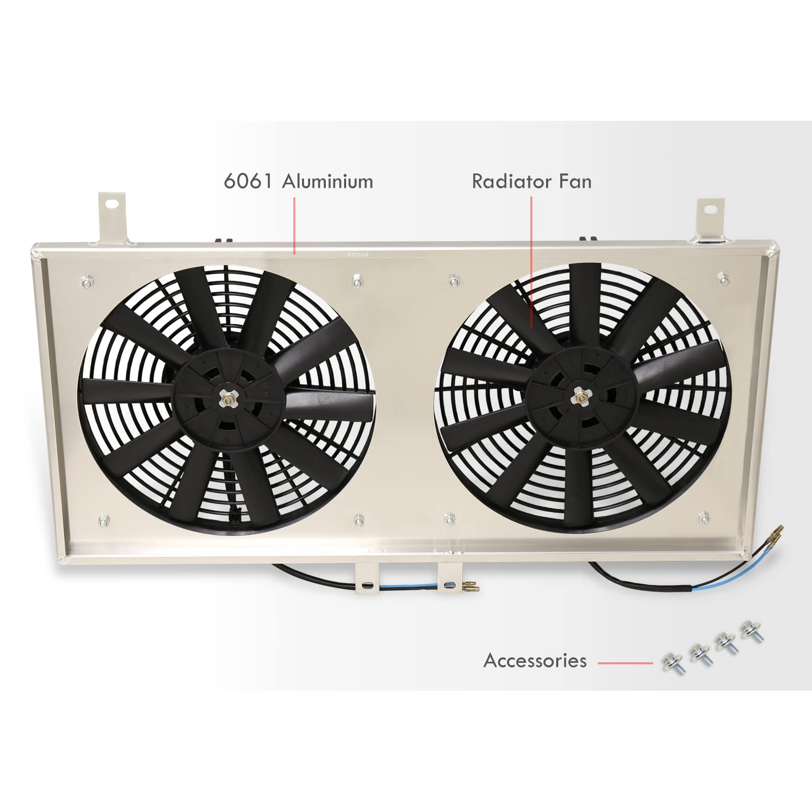 High-Performance Aluminum Radiator Fan Shroud Kit with 12