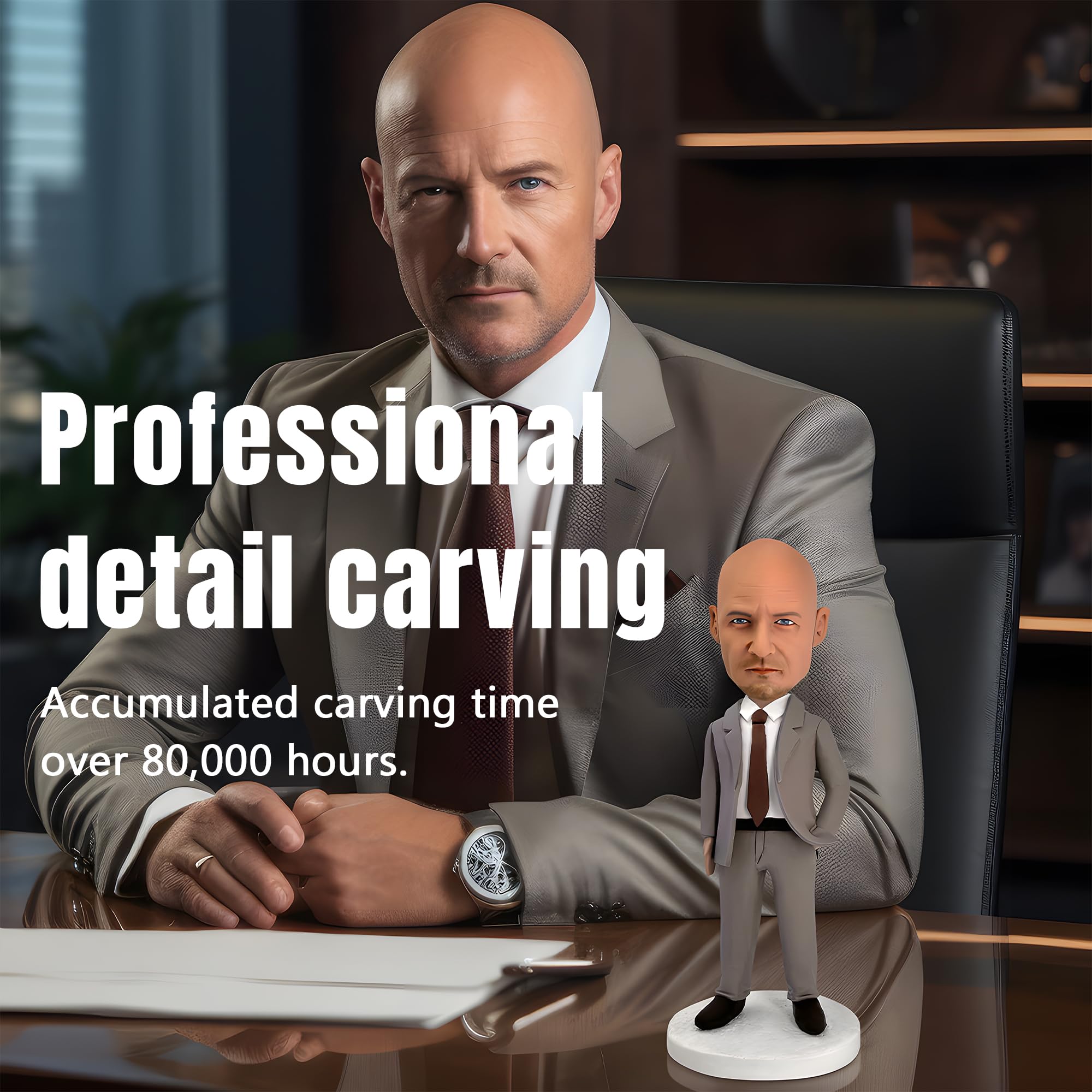 Custom Bobblehead Doll with Engineering Elements - Personalized Bobble Head for Adults - Unique Desk Decor Gift for Men, Engineers & Tech Enthusiasts - Perfect for Office Decor, Birthday Gifts & Collectibles
