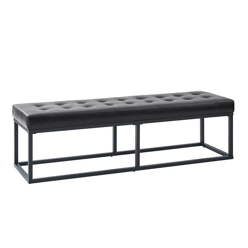Amparo Mid Century Modern Bench with Sturdy Metal Base - Perfect for Living Room, Bedroom, or Entryway Seating