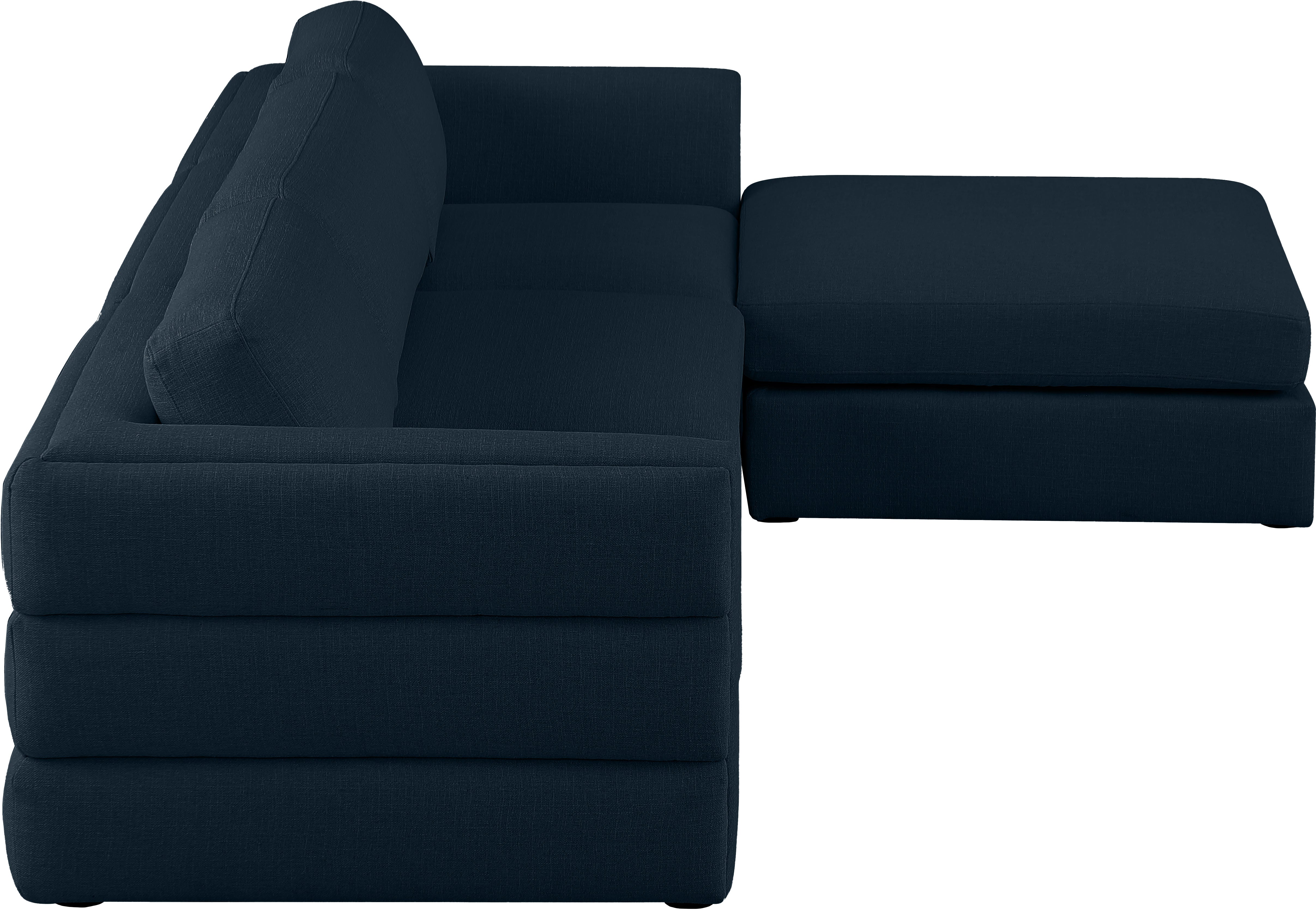 Beckham Durable Linen Textured Fabric Modular Sectional Sofa - Comfortable Modern Living Room Furniture for Home & Office Use