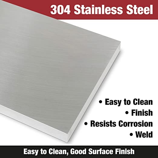 Precision Ground 304 Stainless Steel Metal Sheets - .375