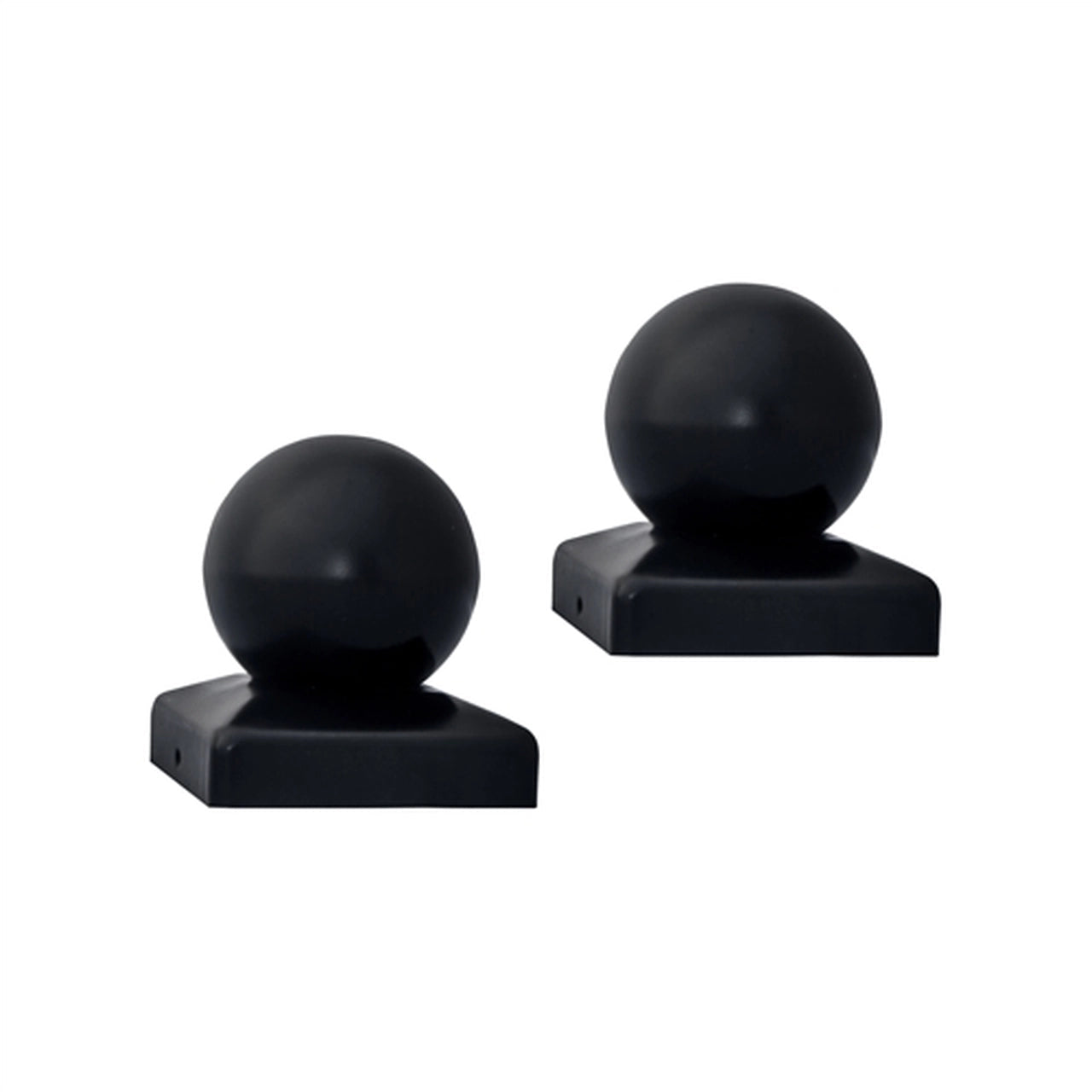 Aleko Medium Black Driveway Gate Post Cap 2.5 x 2.5 Inches - Set of 2 - Durable Weatherproof Protection for Outdoor Gates & Fences