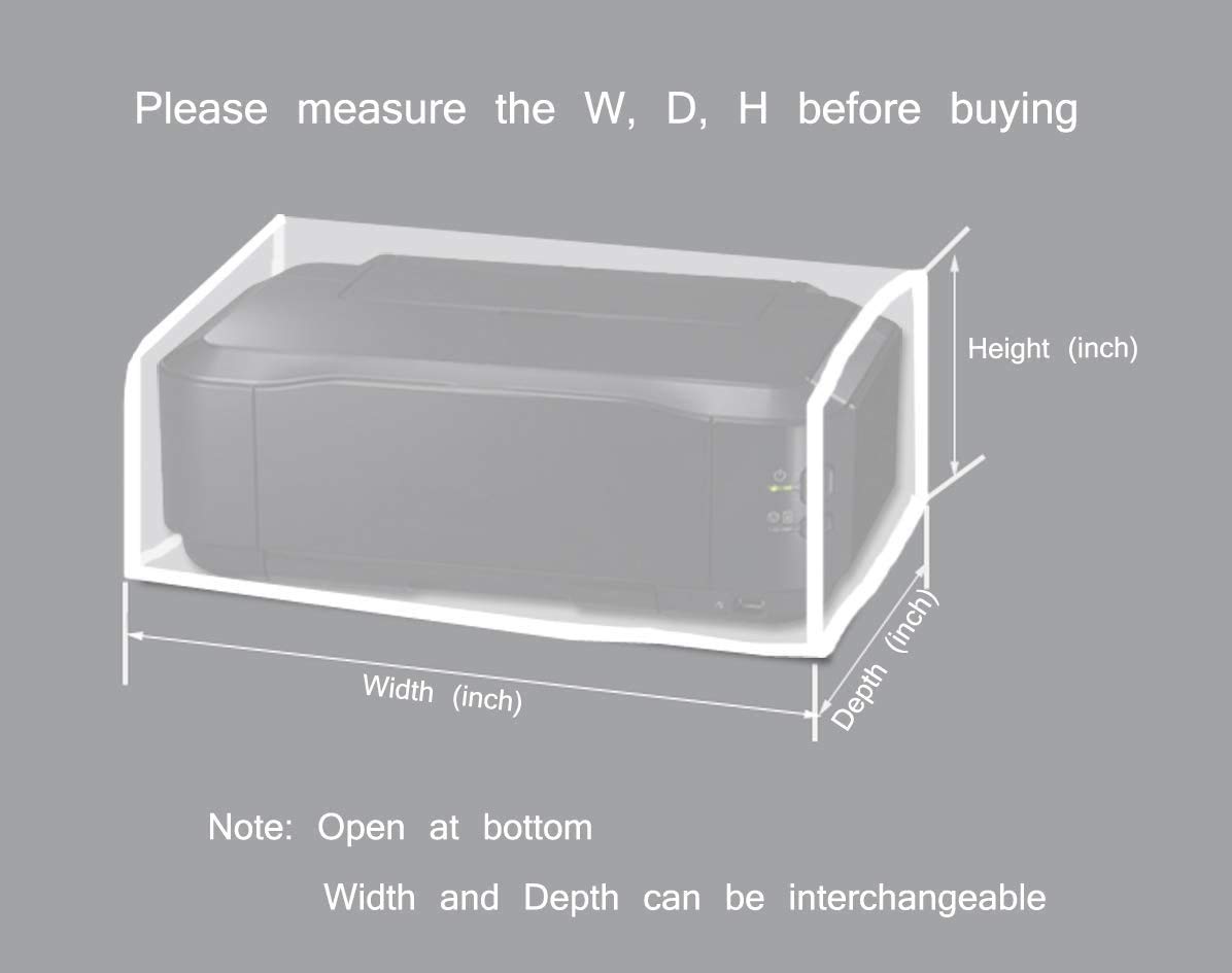 Large Printer Dust Cover 18x18x15 Inches - Universal Dustproof Protector for Canon, HP, Epson, Brother Printers & Copiers | Perfect for Home Office, Studio & School Use