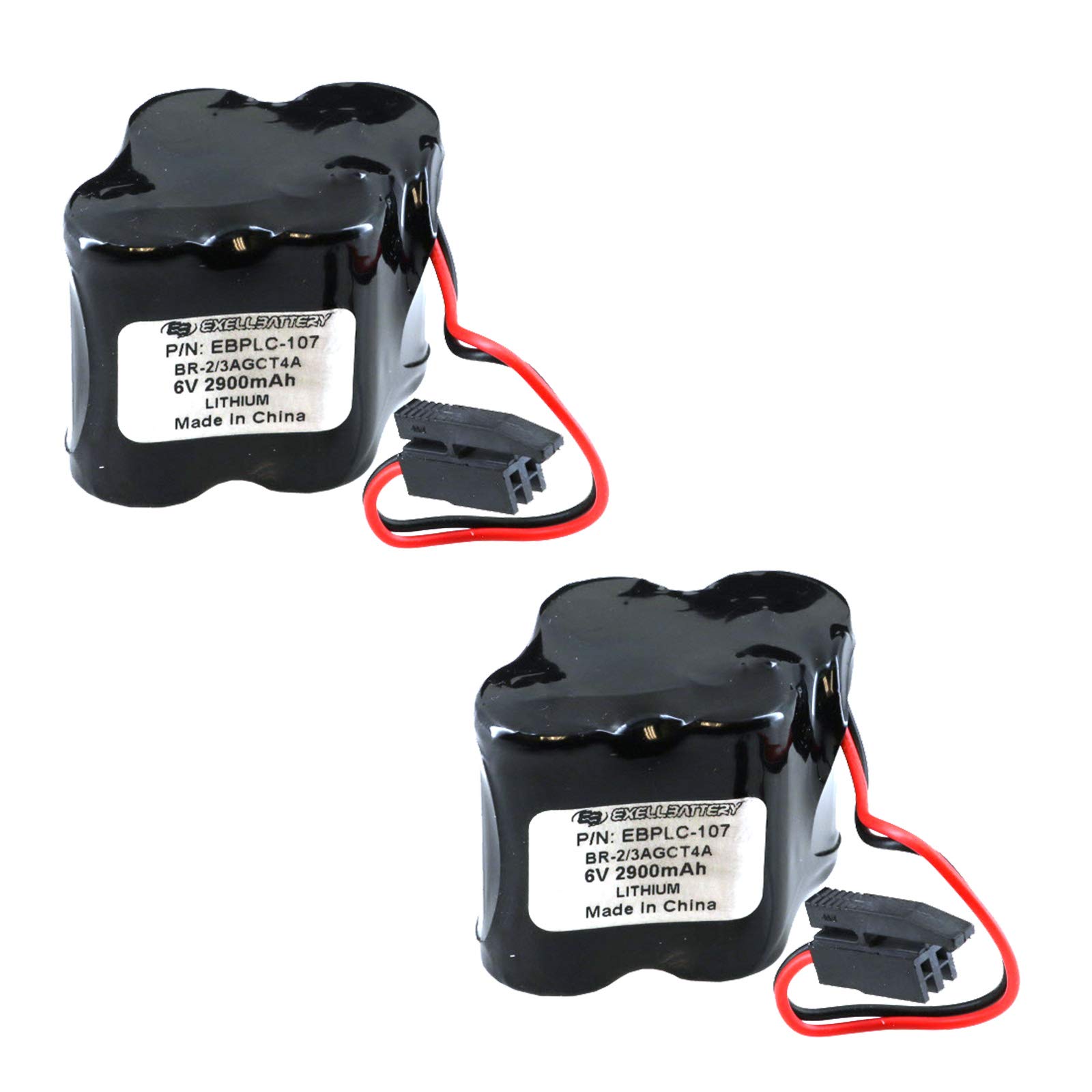6V 2900mAh PLC Lithium Battery Pack - Replacement for GE 18-T A06B-6114-K504, Fanuc 18T A98L-0031-0025, SHS749, Interstate ALIT0138 LIT0138 - Power Backup for Industrial Computers & Emergency Lighting Systems