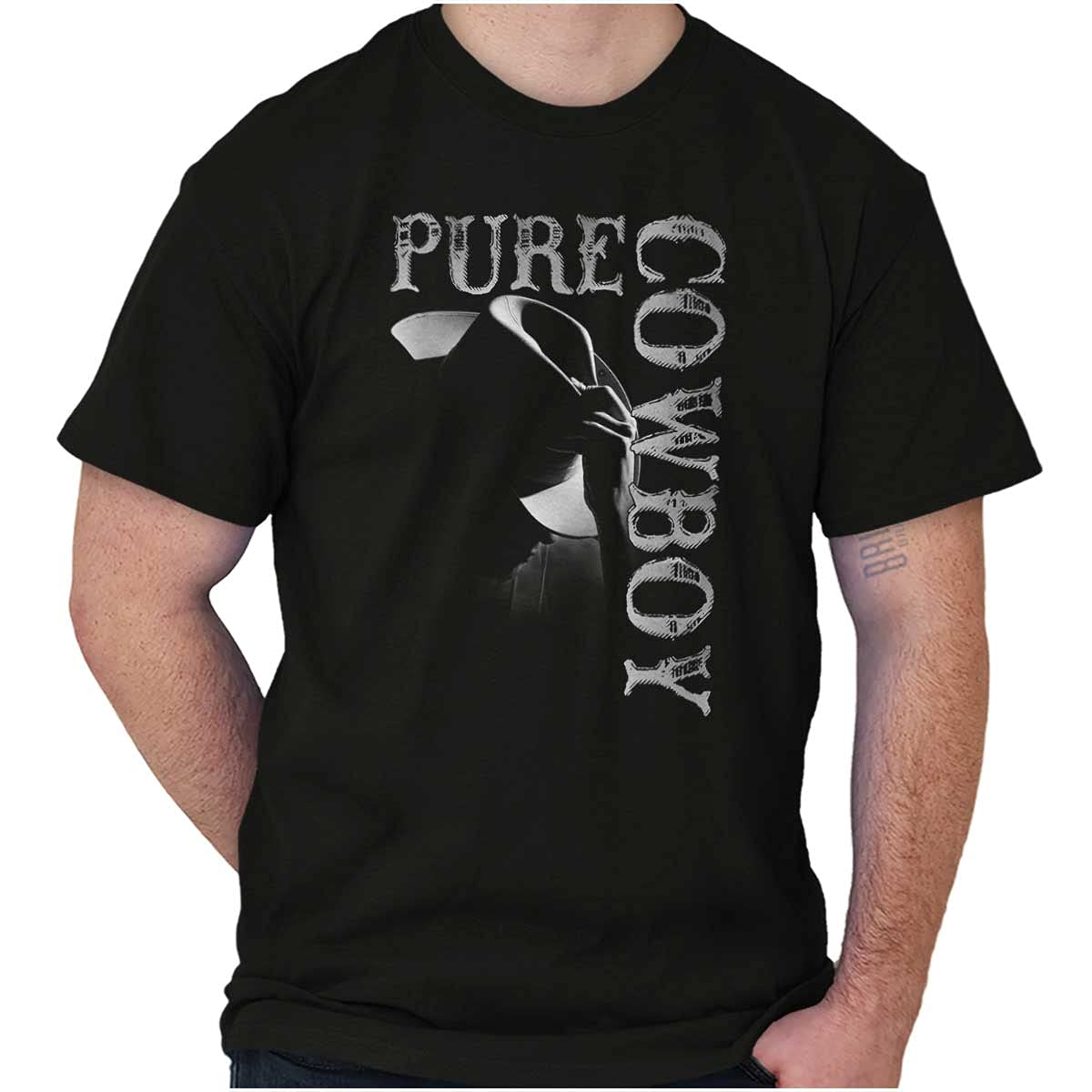 Pure Cowboy Country Cowpoke Men's Graphic T-Shirt - Vintage Western Style Tee for Casual Wear, Rodeo Events & Country Music Festivals