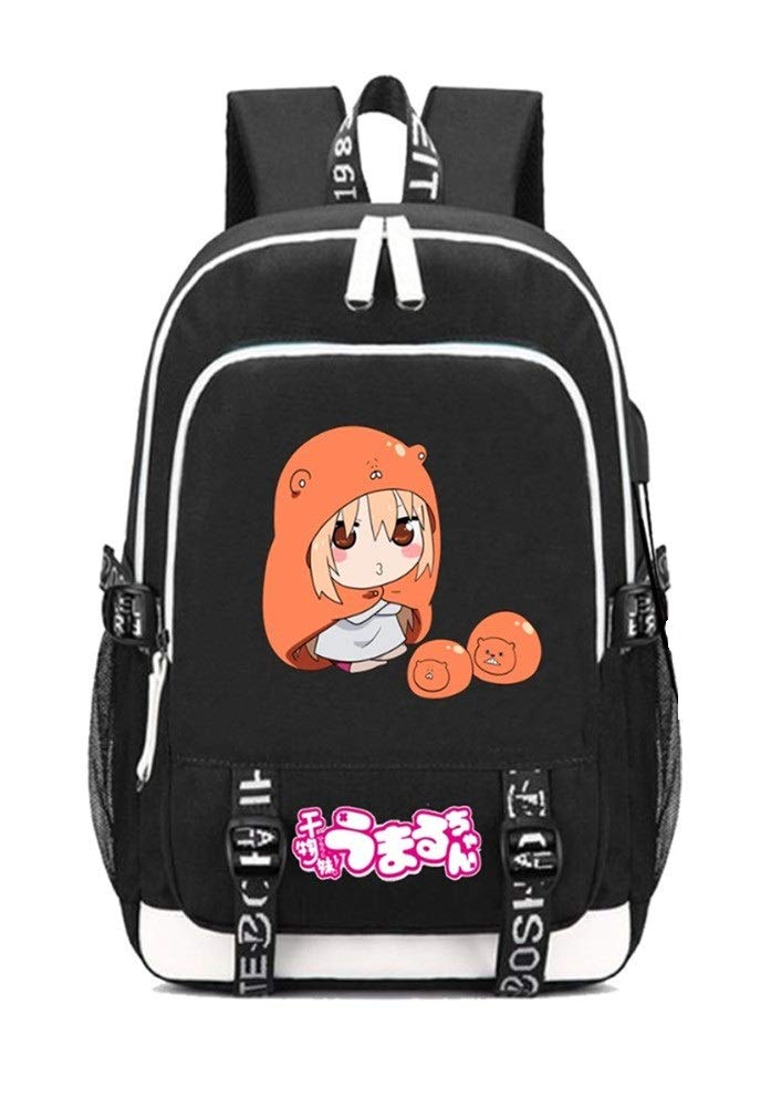 Anime Himouto! Umaru-chan Cute Backpack for School - Lightweight Student Bookbag with USB Charging Port - Perfect for College, Travel & Daily Use