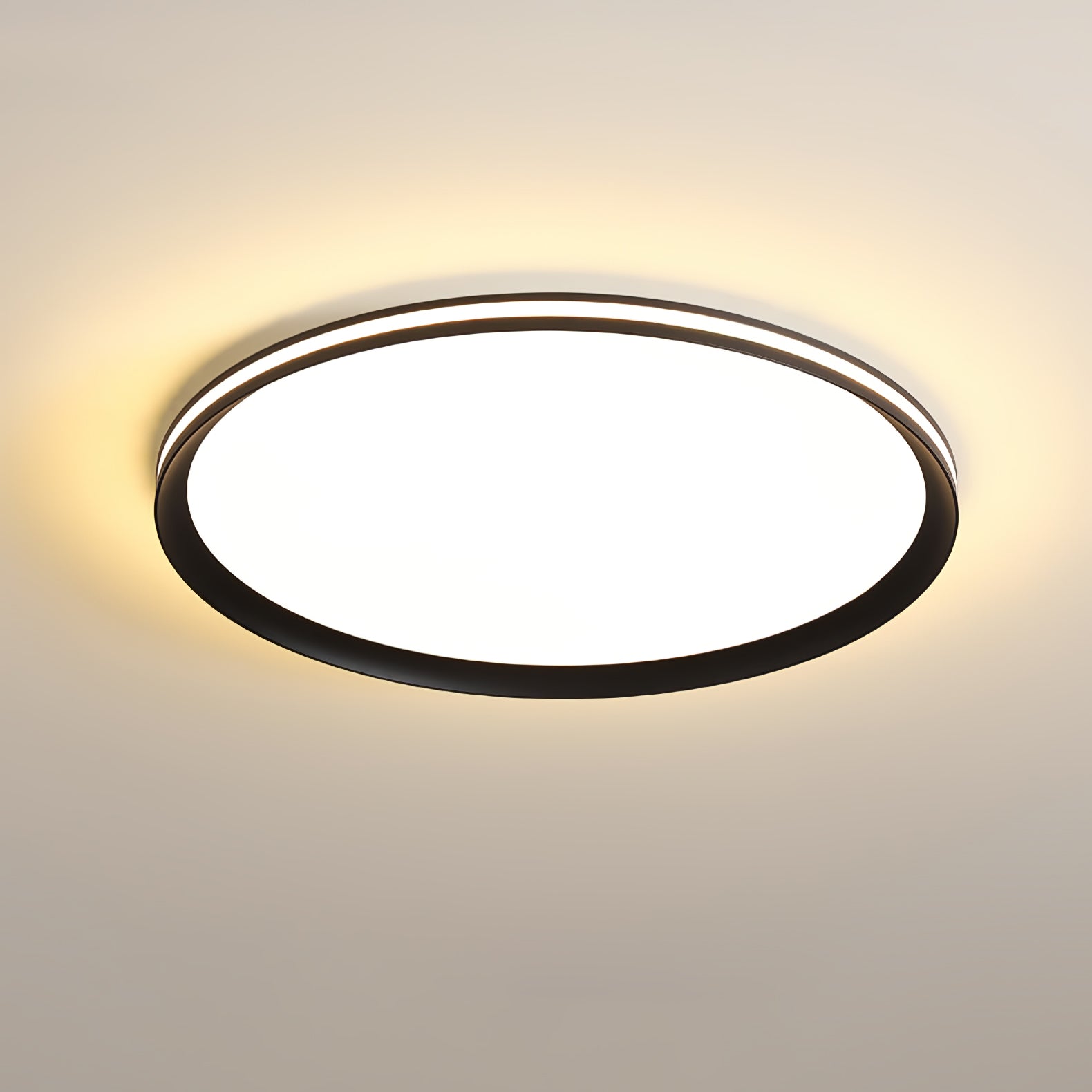 Modern Acrylic Circular LED Ceiling Light Fixture - Energy Efficient Dimmable Ambient Lighting for Living Room, Bedroom, Kitchen & Office