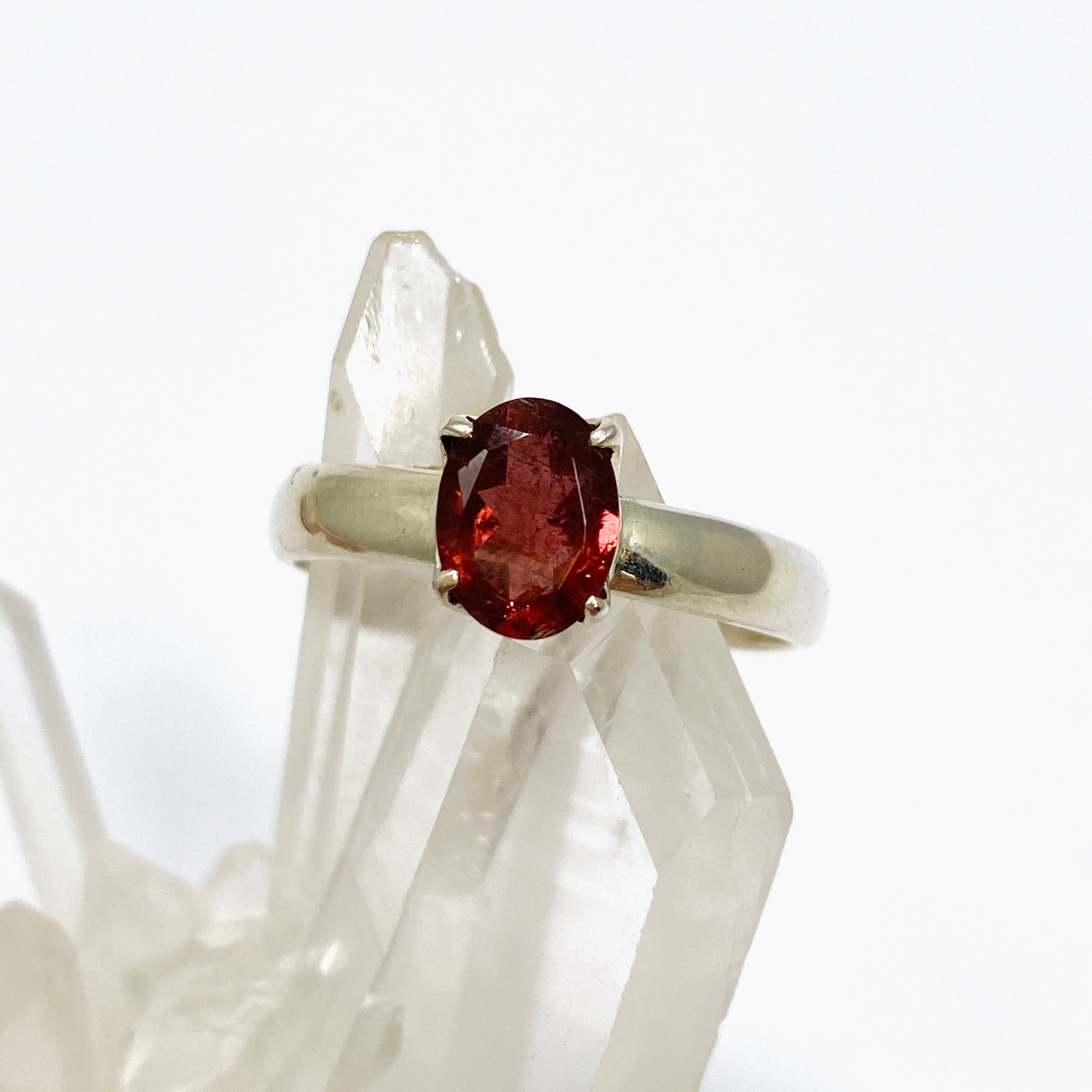 Pink Tourmaline Oval Faceted Ring Size 9.5 - Genuine Gemstone Jewelry for Women - Perfect for Weddings, Anniversaries & Special Occasions