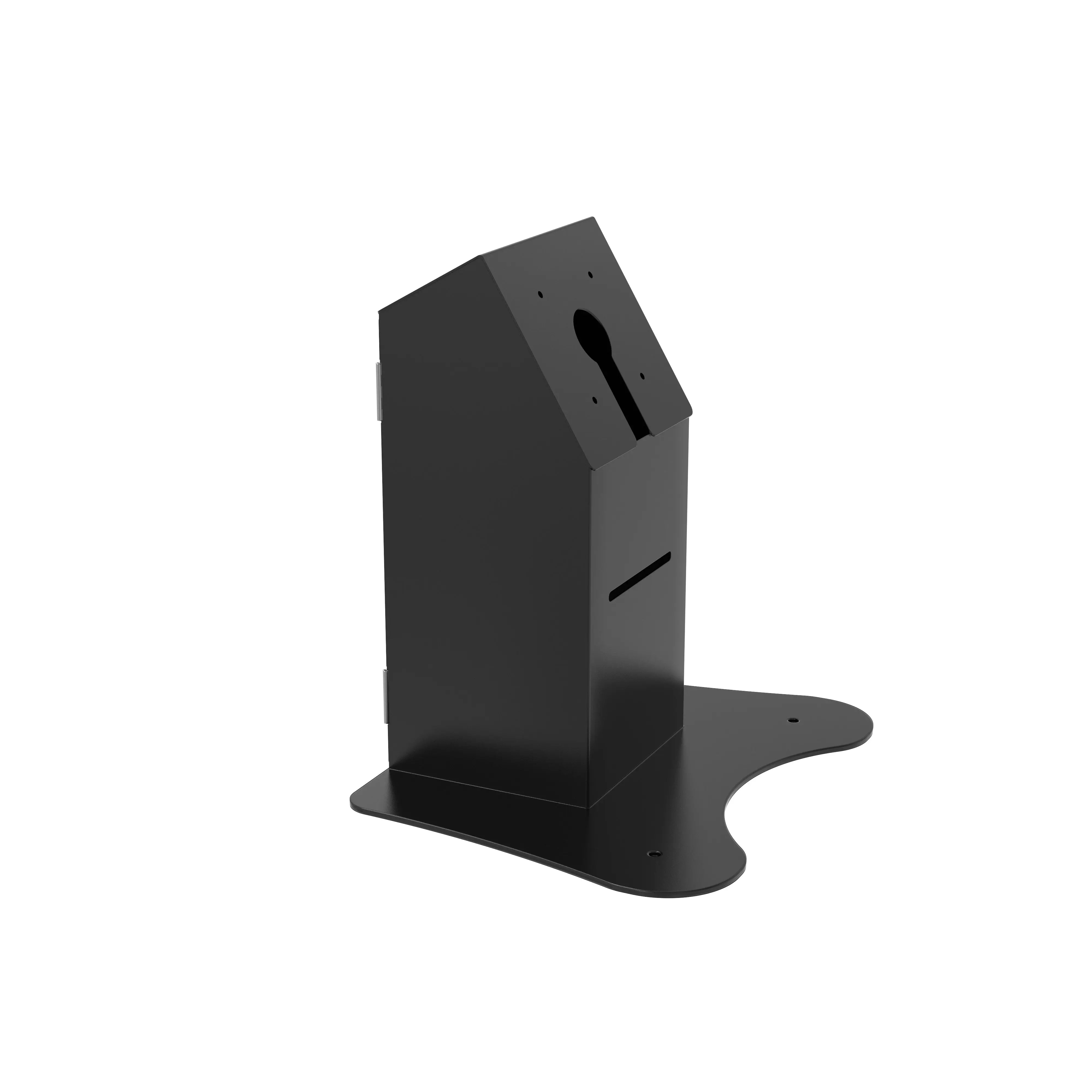 VESA Compatible Desk Mount with Printer Shelf - Adjustable Monitor Stand for Home & Office Workspace